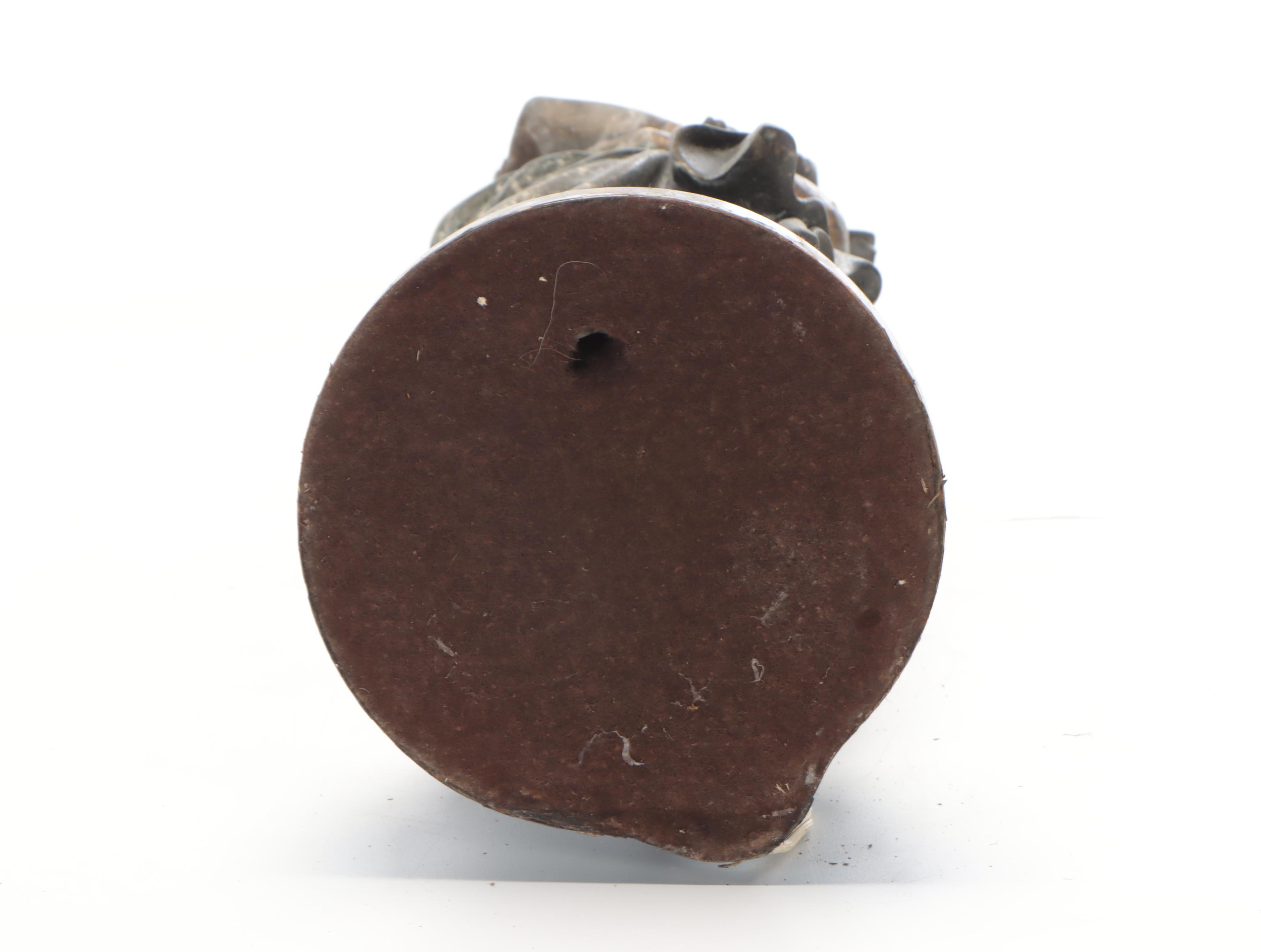 Cast Patinated Metal "Virgile" Sculpture with Table Lamp Conversion