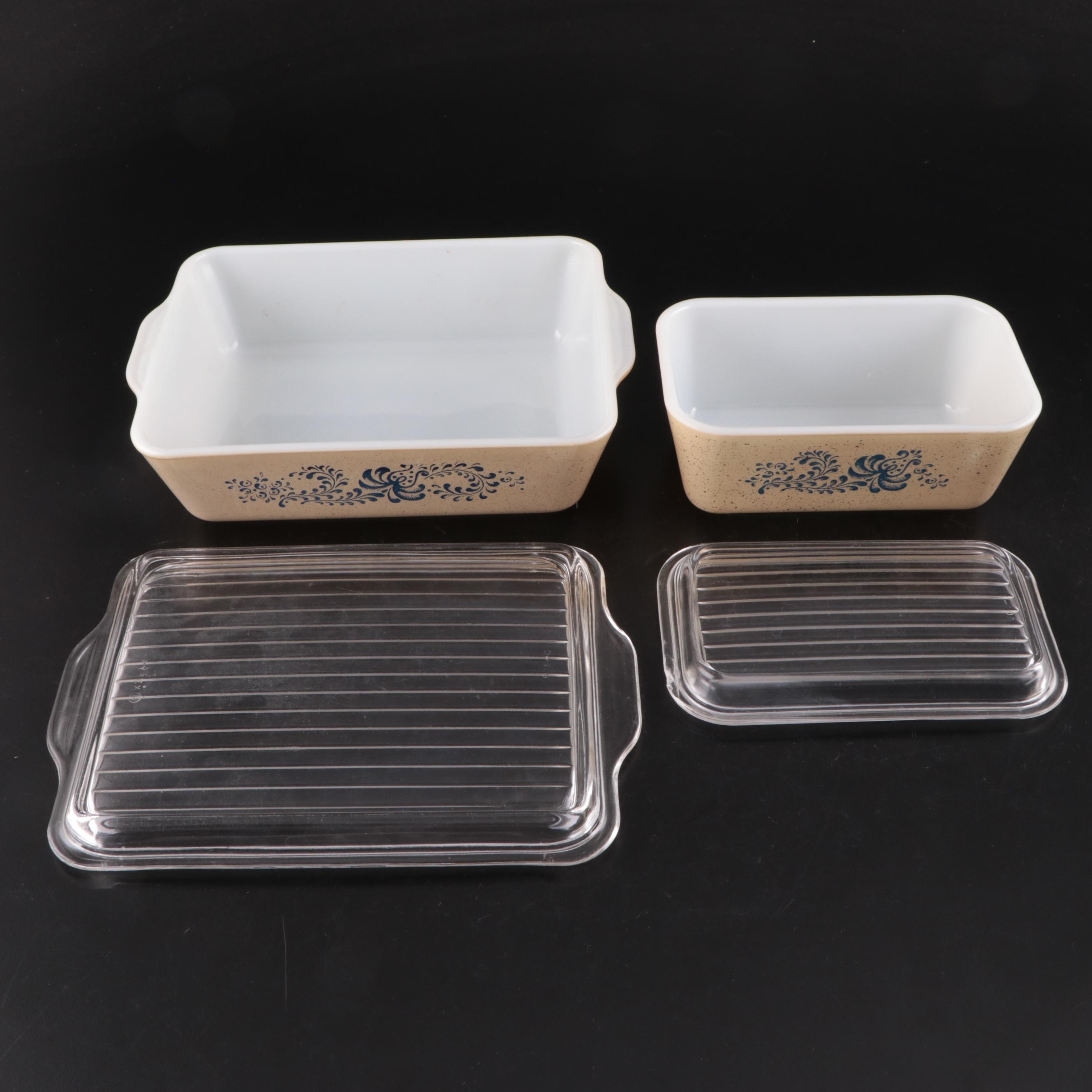 Pyrex Primary Colors Mixing Bowls with Other Refrigerator Dishes