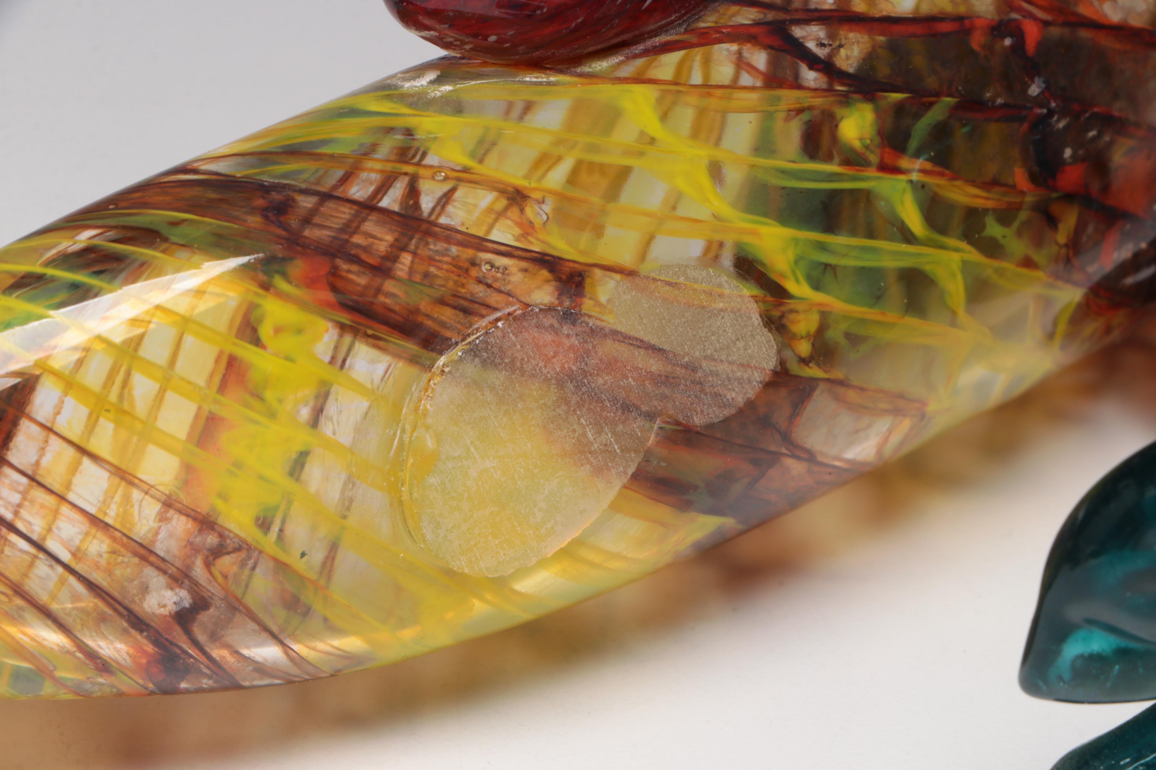 Handblown Multicolor Studio Art Glass Fish Figurines and Ornaments