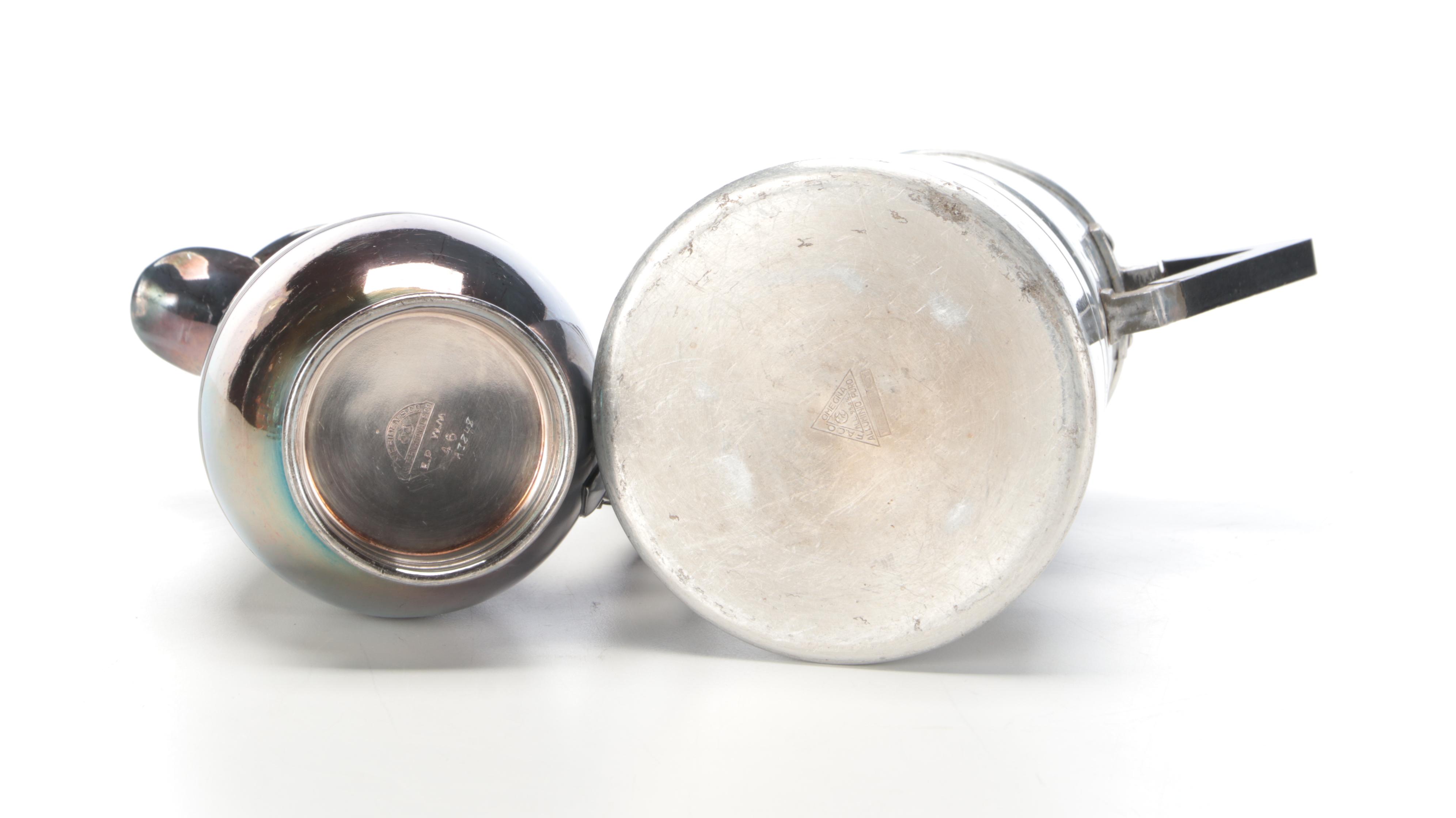 FACO Omegna Italian Espresso Maker with Metal Serveware Collection