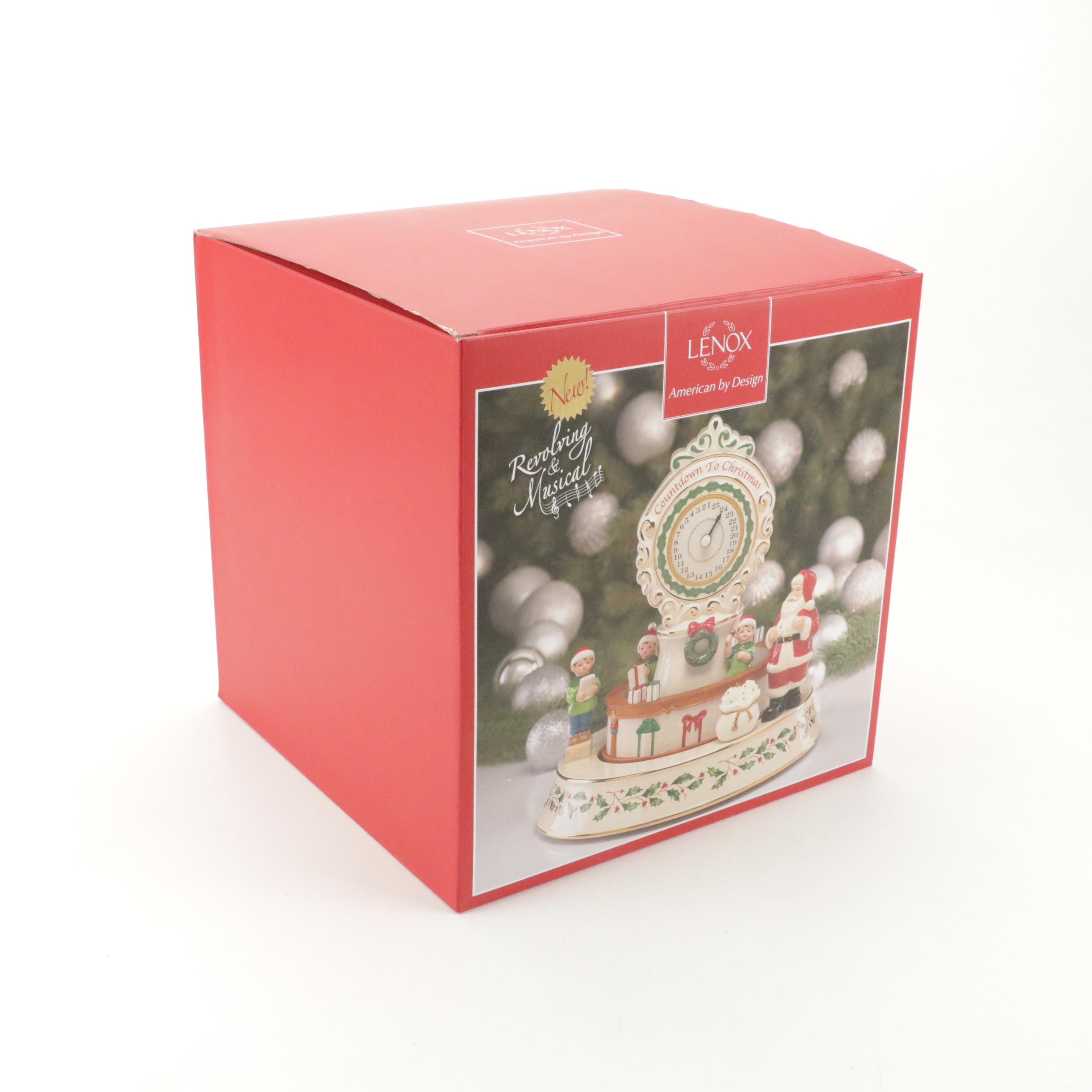 Lenox "Countdown Til Christmas" Porcelain Musical Centerpiece
