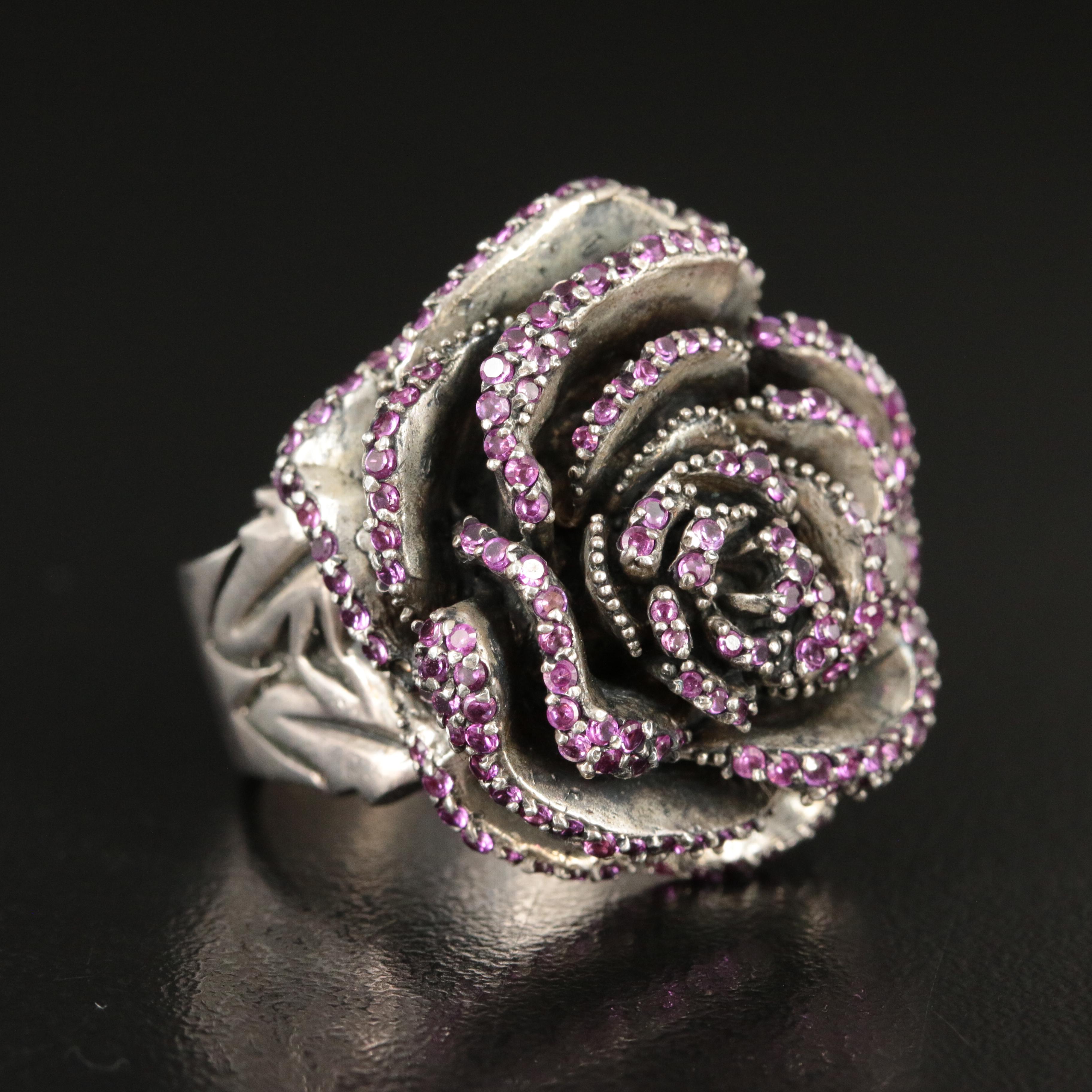 Queen Baby by King Baby Sterling Sapphire Rose Ring