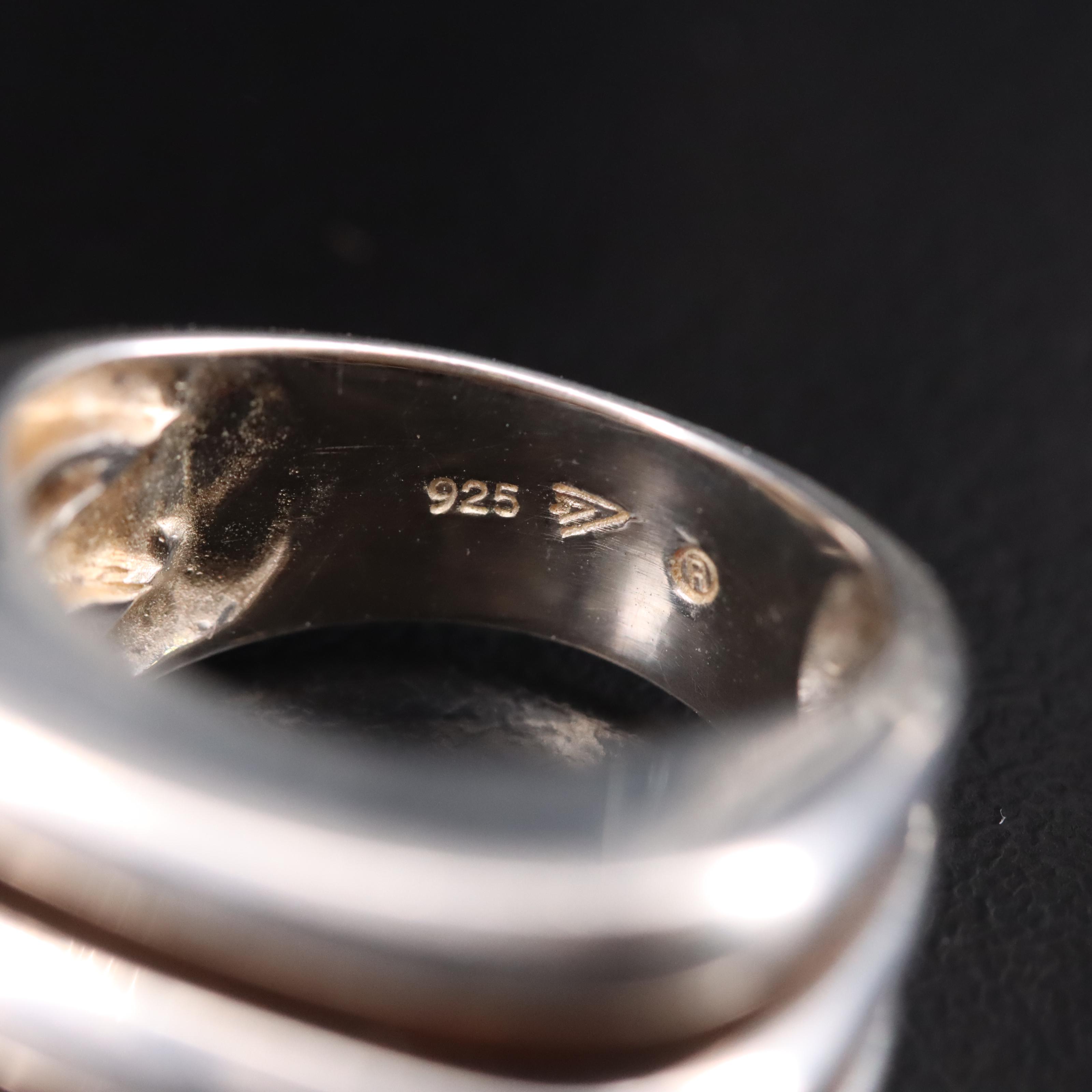 Silpada Sterling Rings Including Sodalite and Mother-of-Pearl