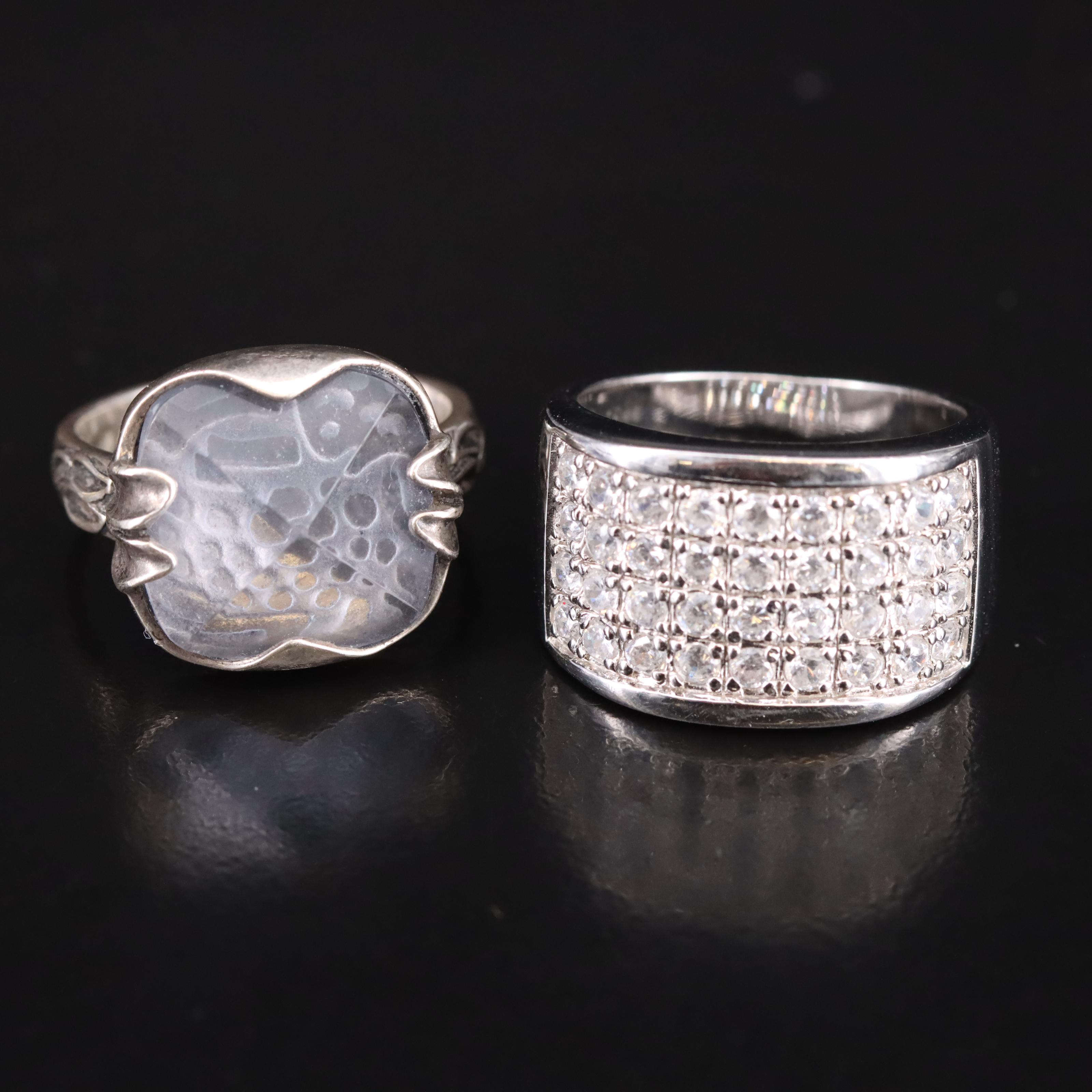 Silpada Sterling Rings Including Sodalite and Mother-of-Pearl