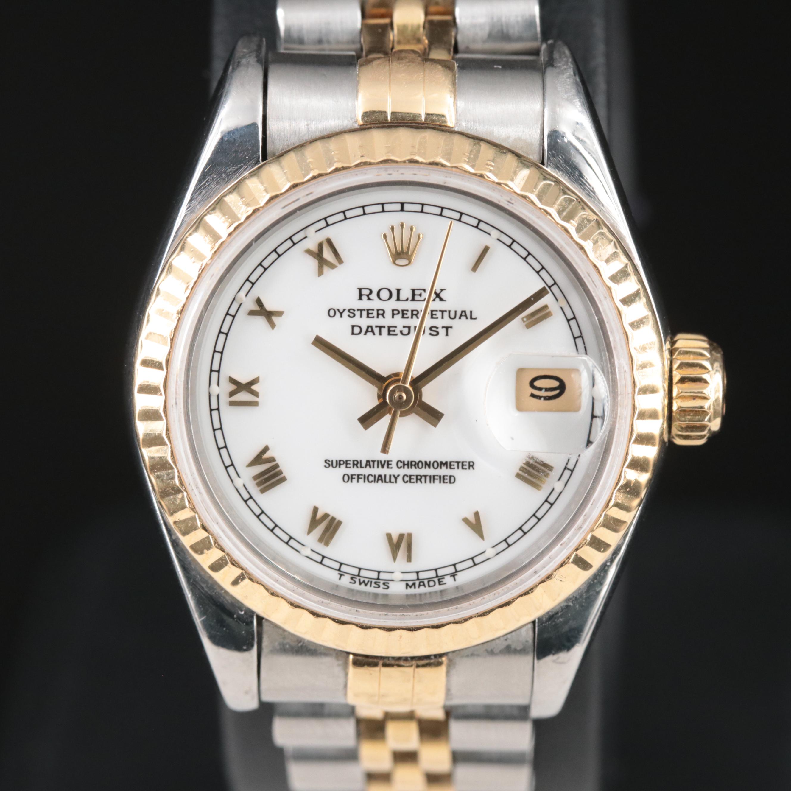 1993-94 Rolex White Roman Dial Datejust Watch