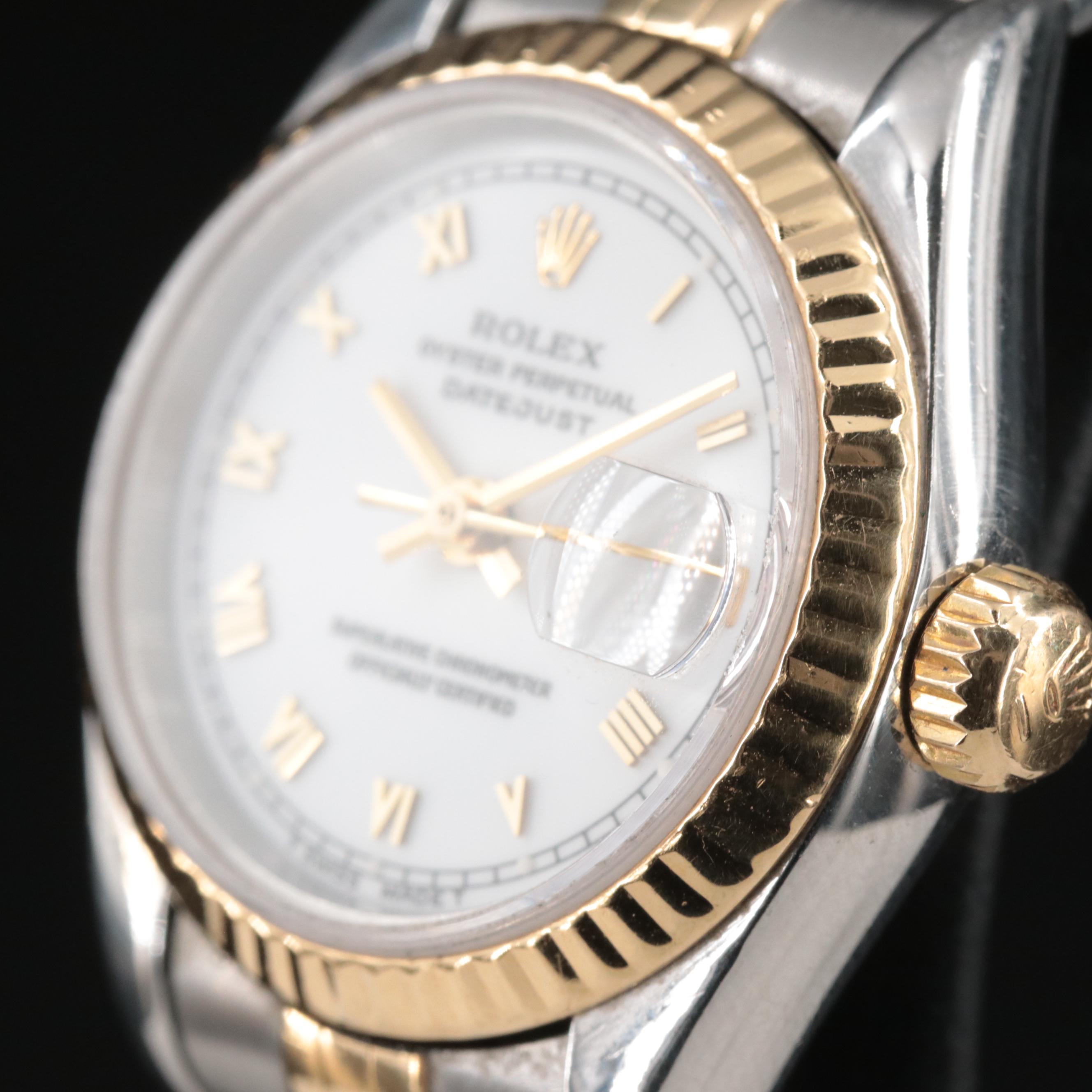 1993-94 Rolex White Roman Dial Datejust Watch