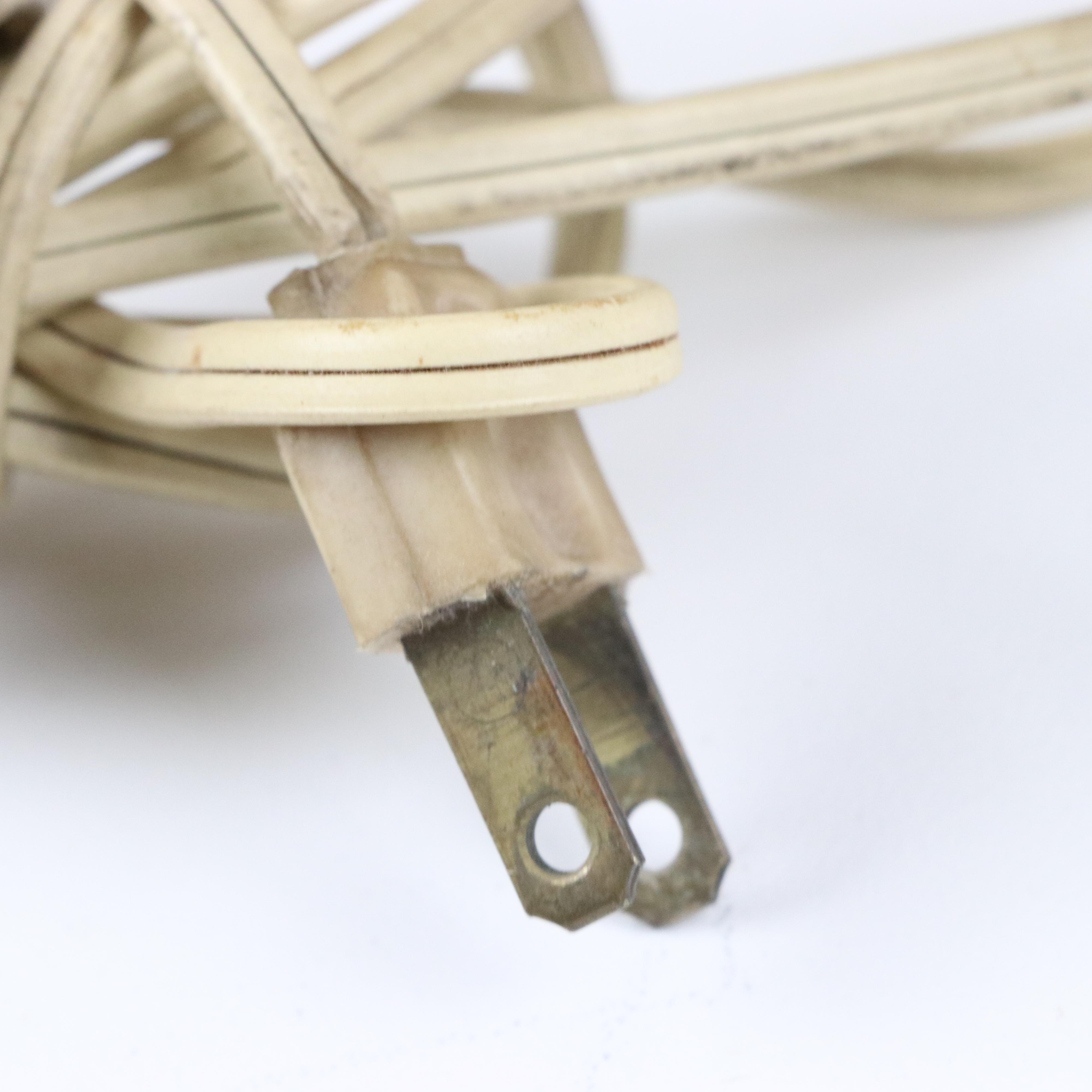 Capodimonte Style Porcelain Ewer Table Lamp with a Scalloped Shade