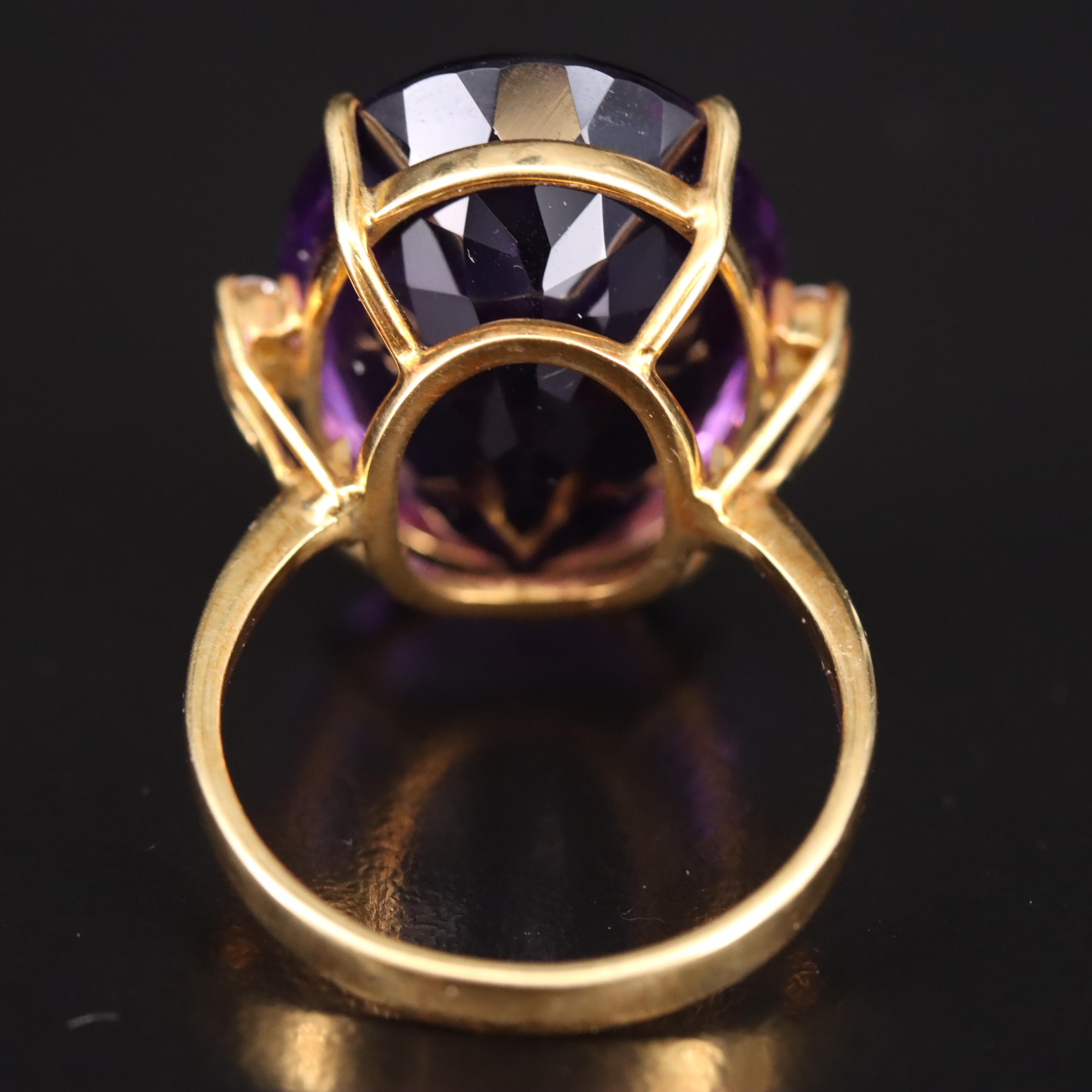 H Stern 18K 28.29 CT Amethyst and Diamond Ring