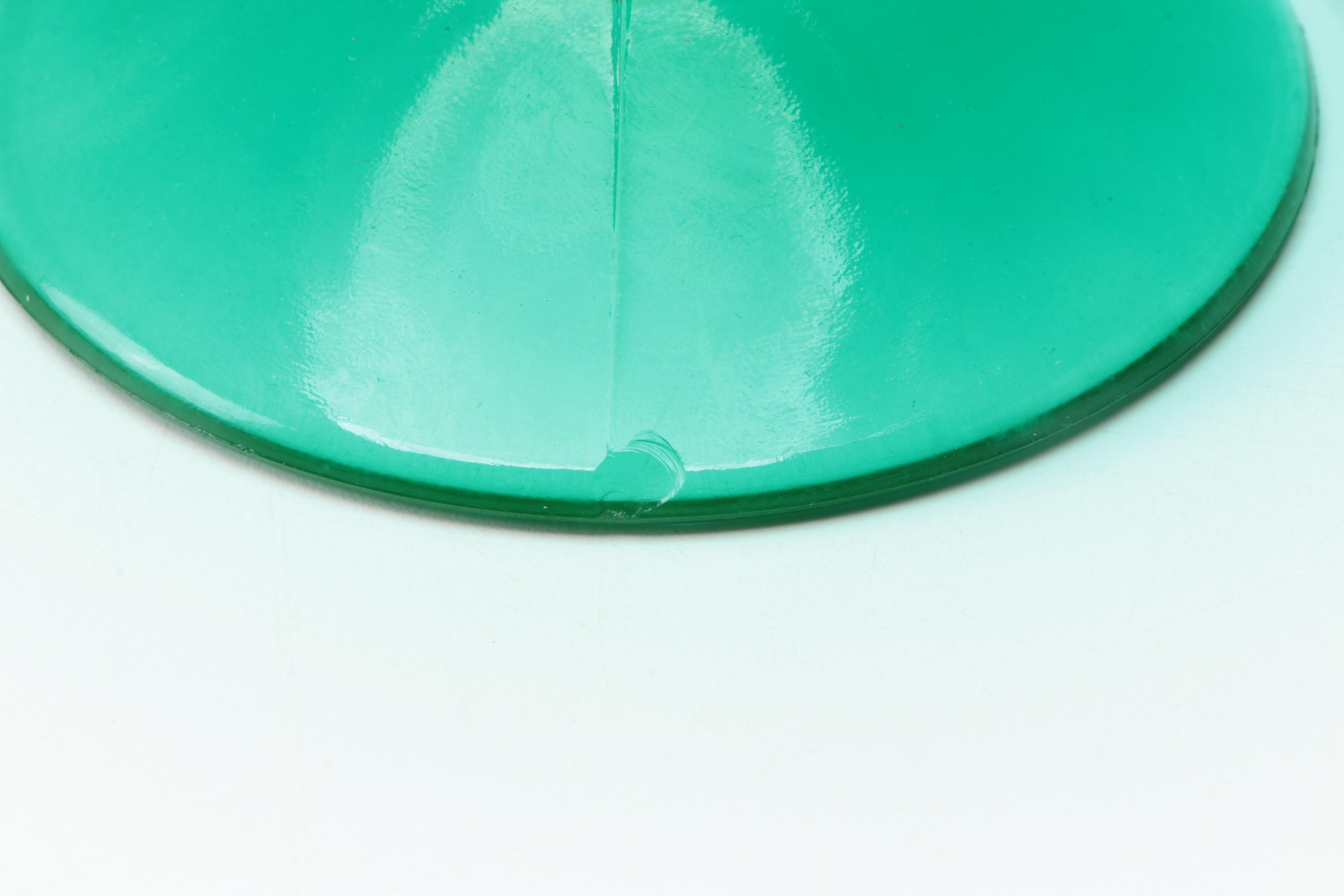 Italian Fish Wine Bottle with Other Green Glass Candlesticks, Vases and More