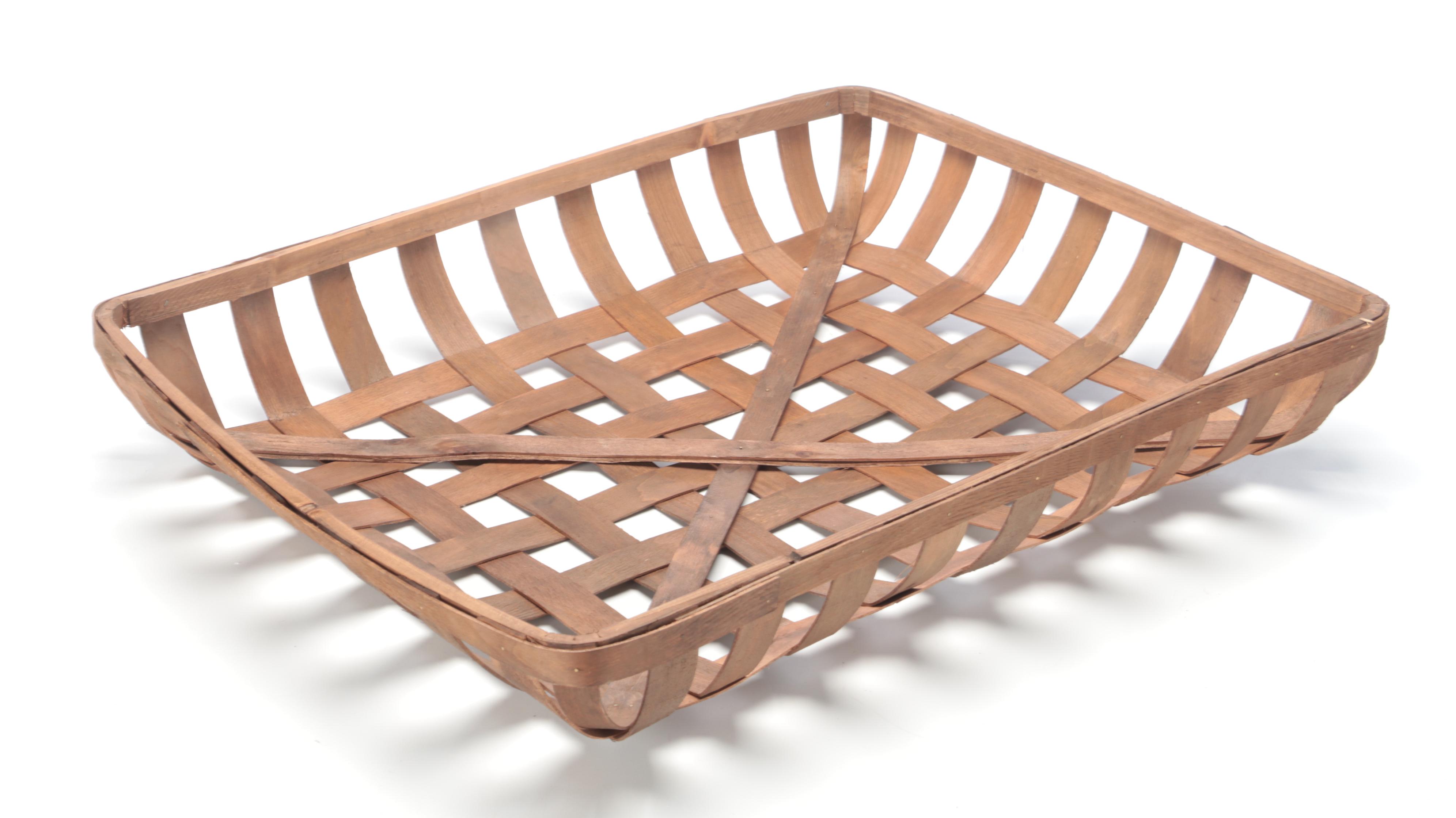 Wooden Slat Tobacco Baskets, 20th Century