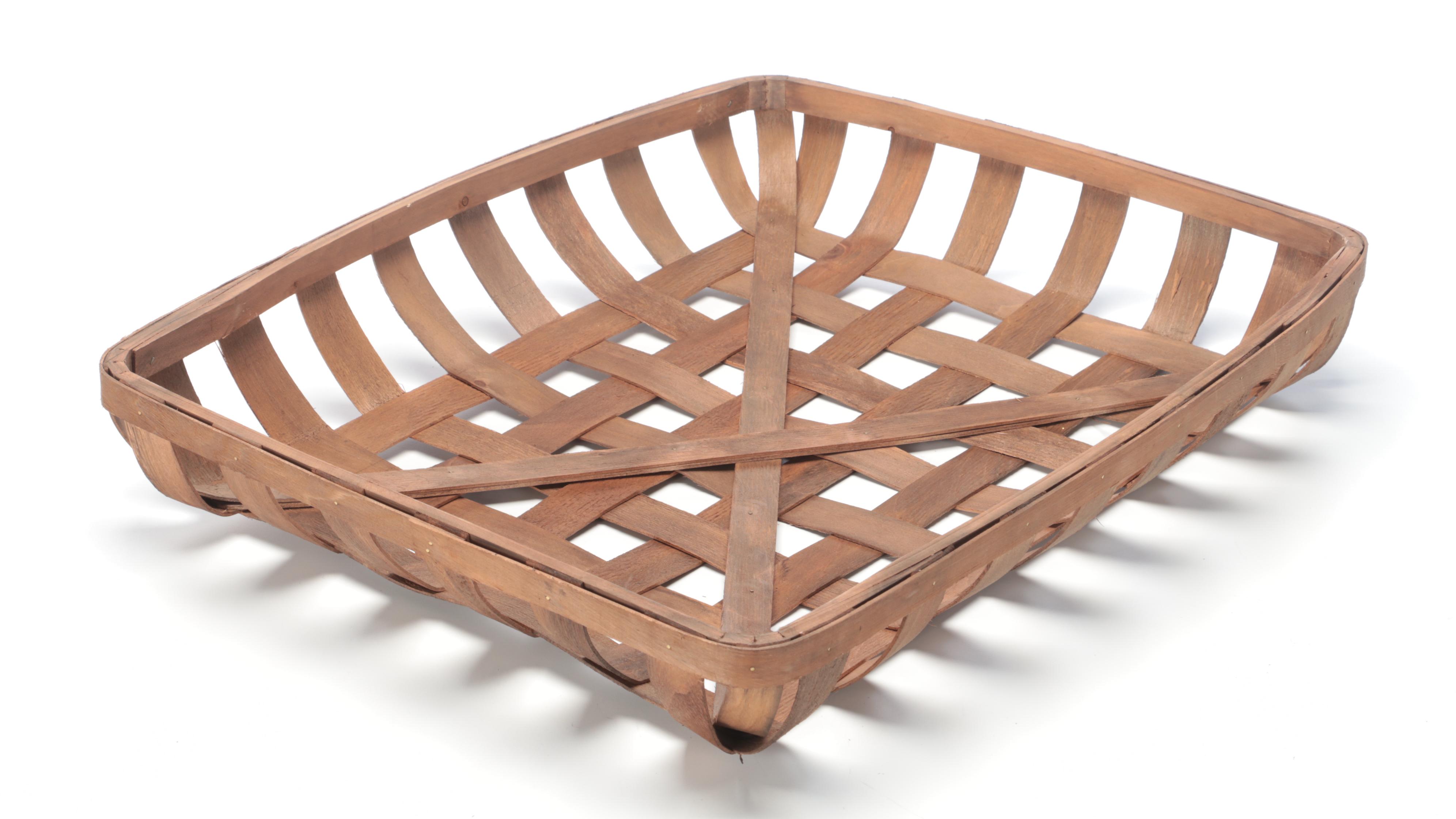 Wooden Slat Tobacco Baskets, 20th Century