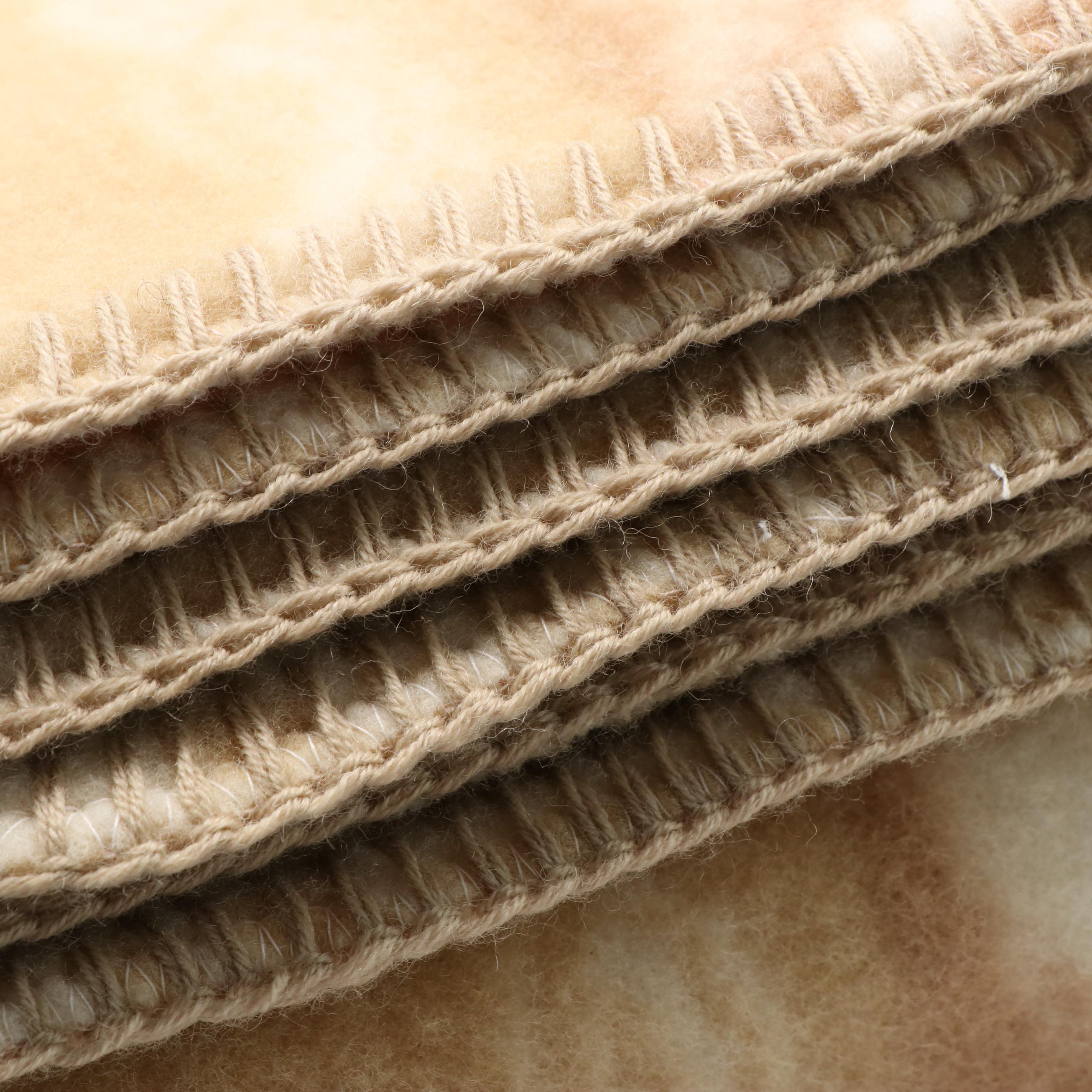 Fendi Beige Wool Monogram Blanket With Box