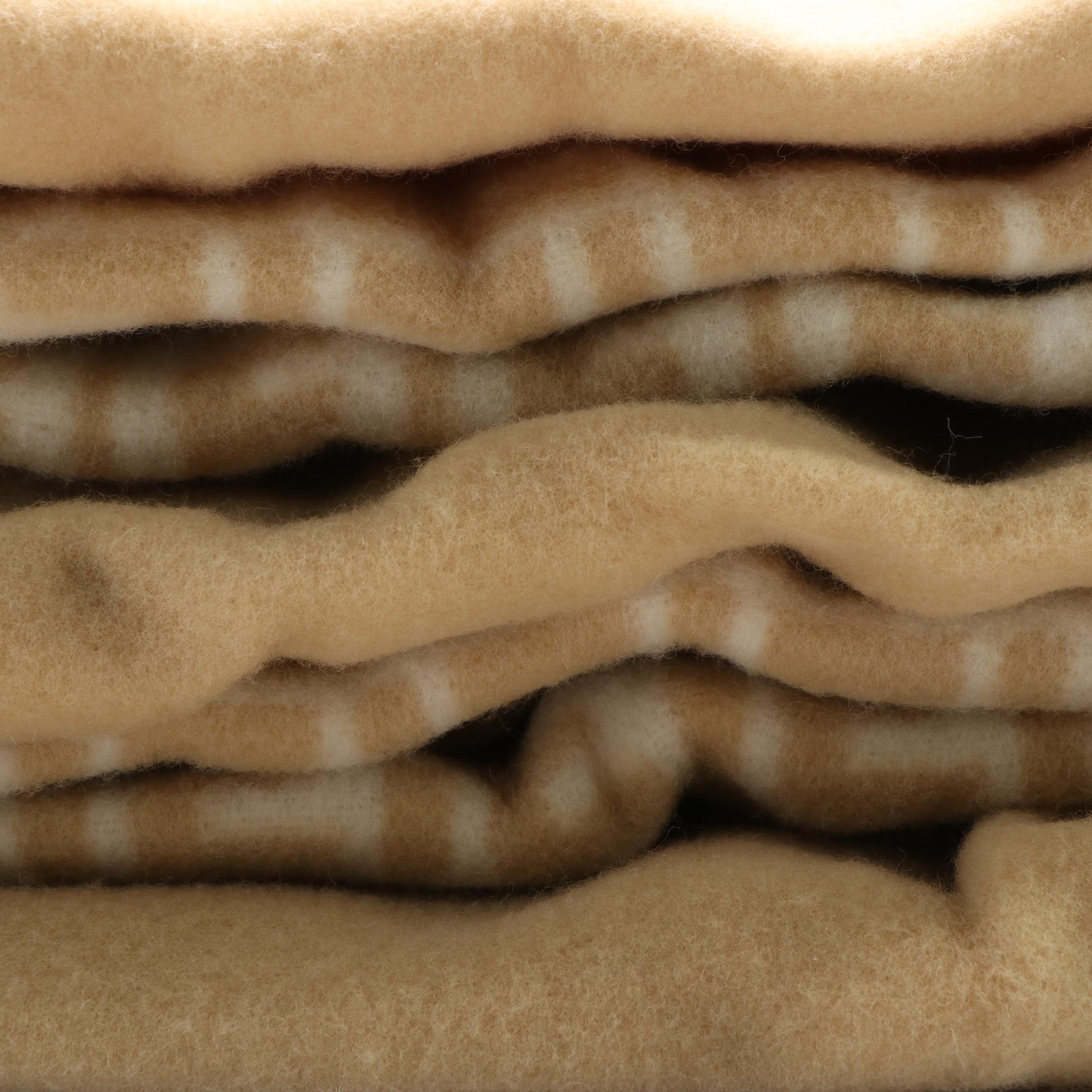 Fendi Beige Wool Monogram Blanket With Box