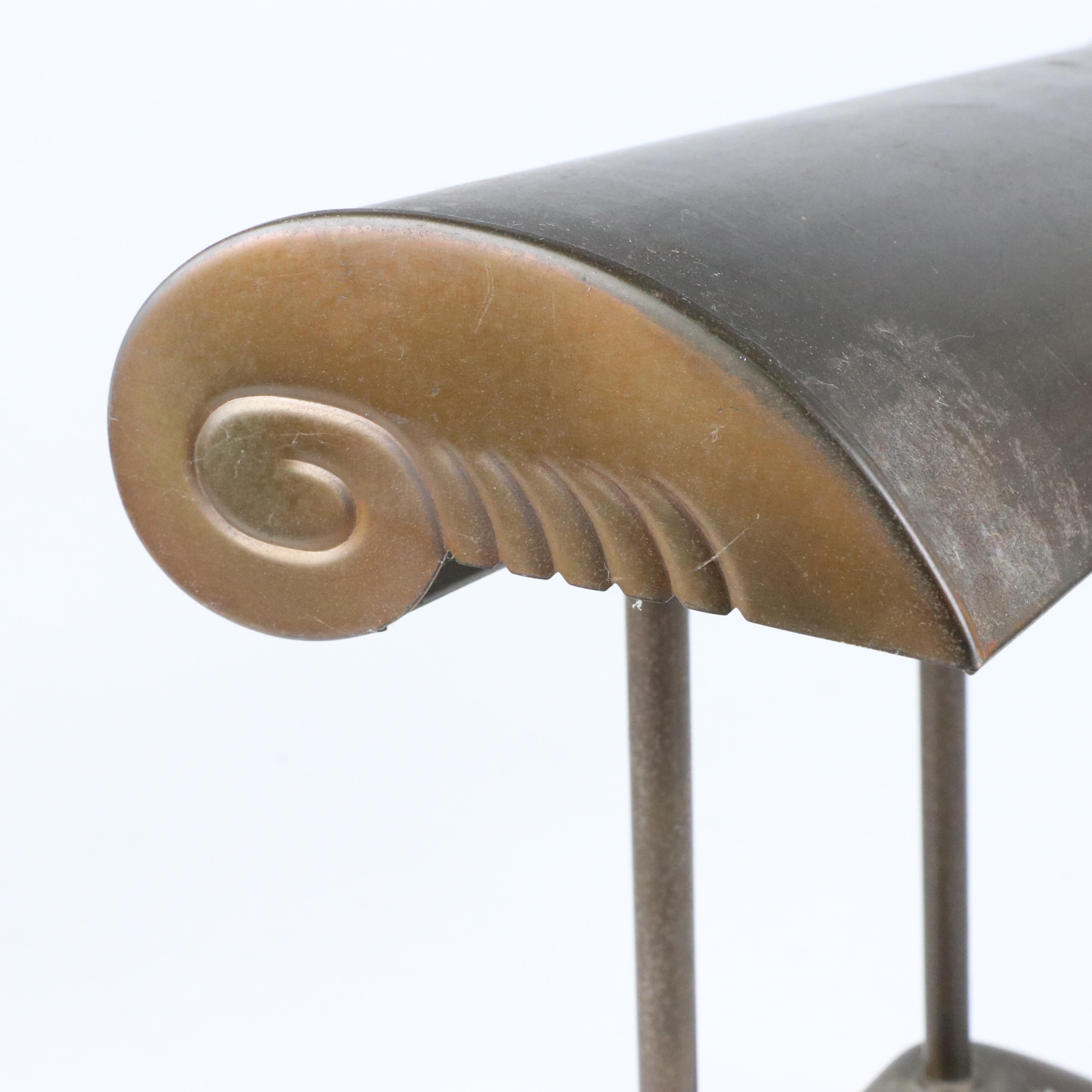 Brass and Copper Color Metal Desk Lamp and Other Neoclassical Style Lamp