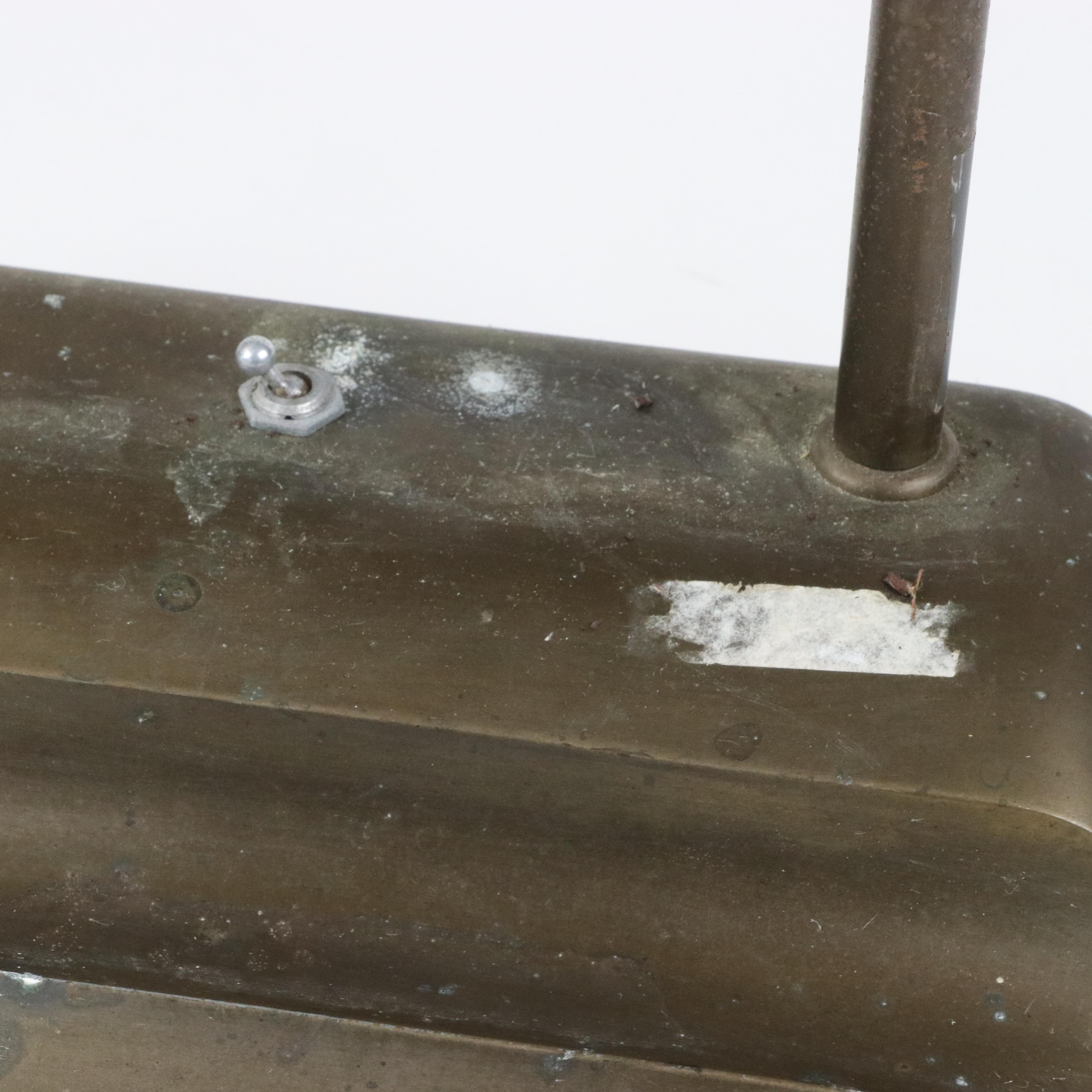 Brass and Copper Color Metal Desk Lamp and Other Neoclassical Style Lamp