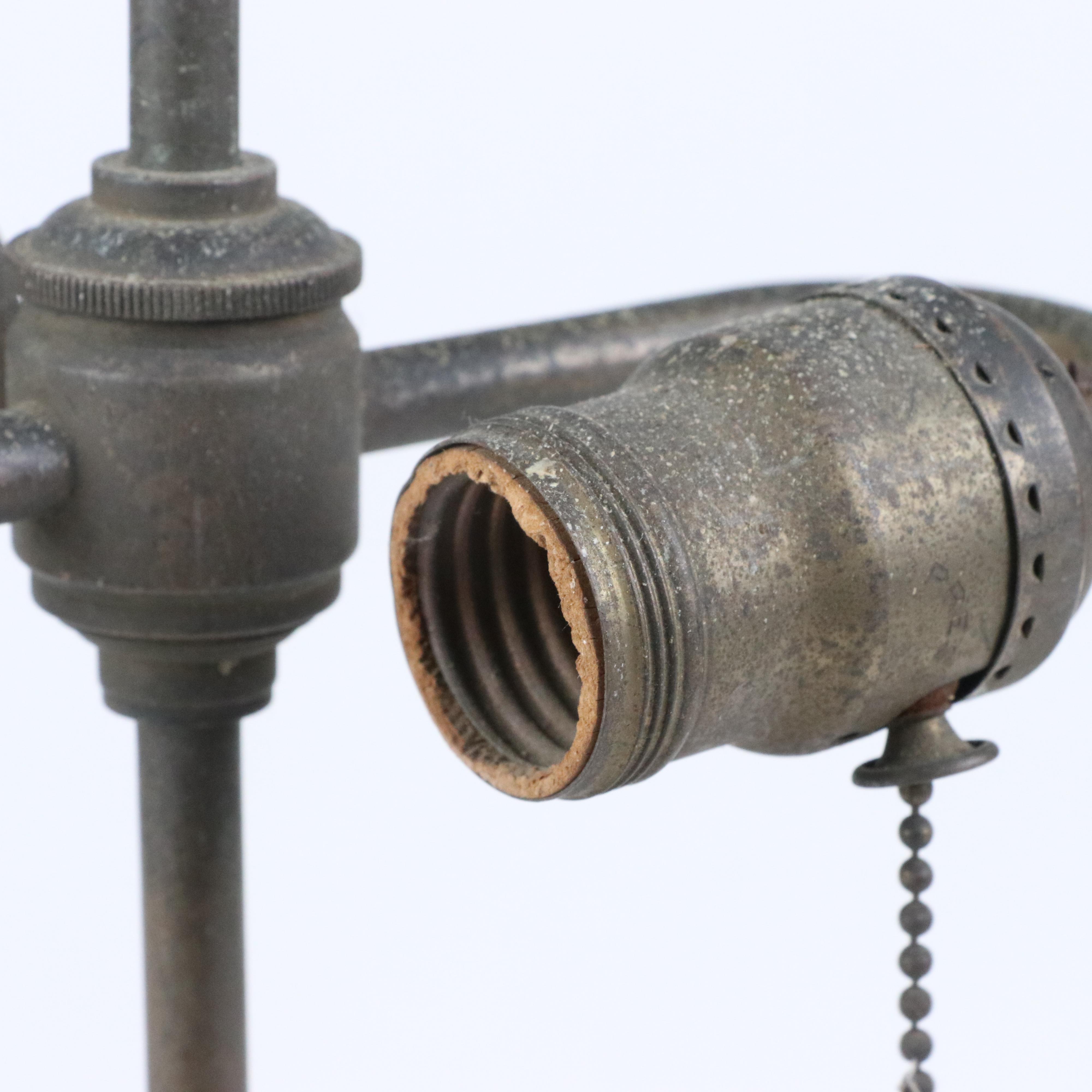 Brass and Copper Color Metal Desk Lamp and Other Neoclassical Style Lamp