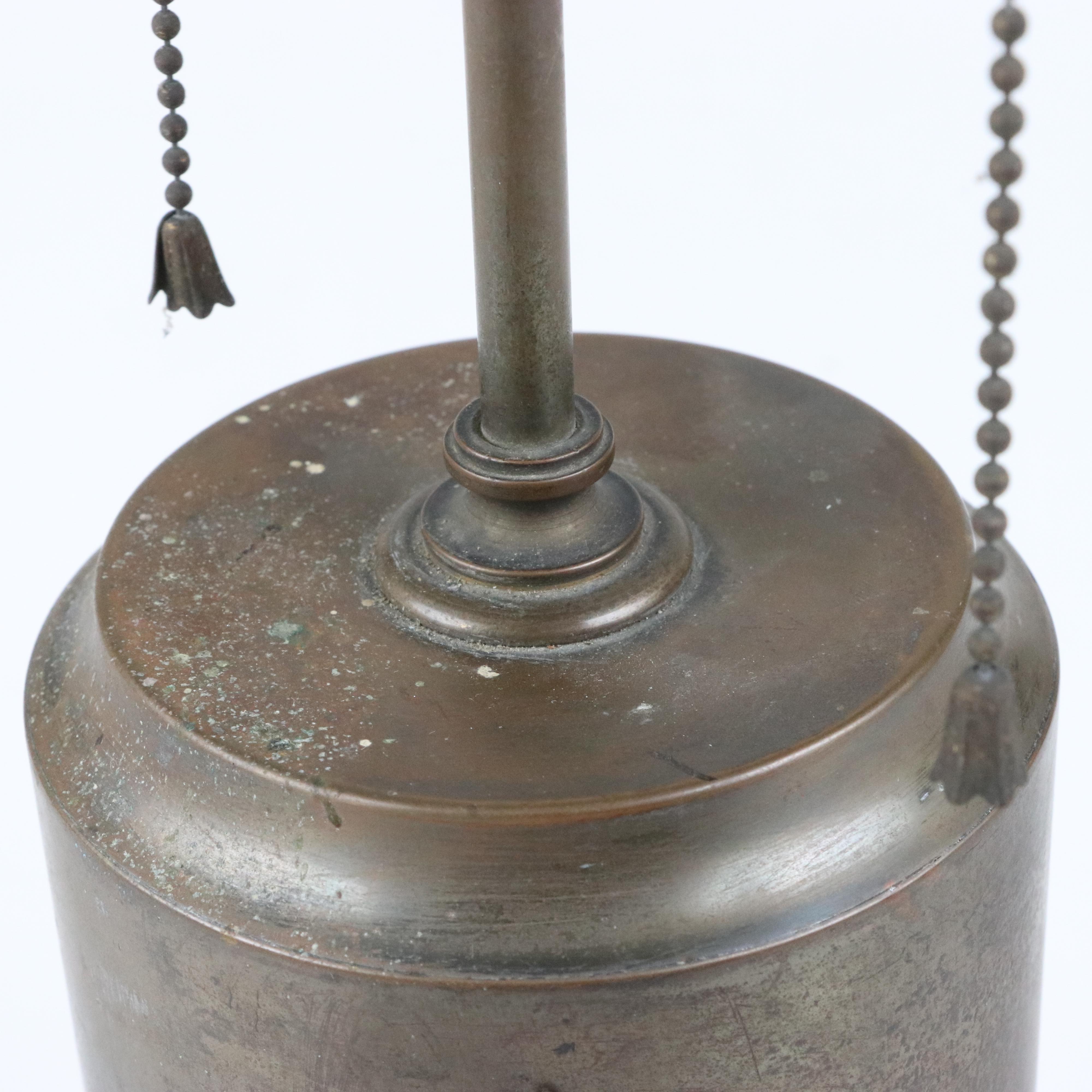 Brass and Copper Color Metal Desk Lamp and Other Neoclassical Style Lamp