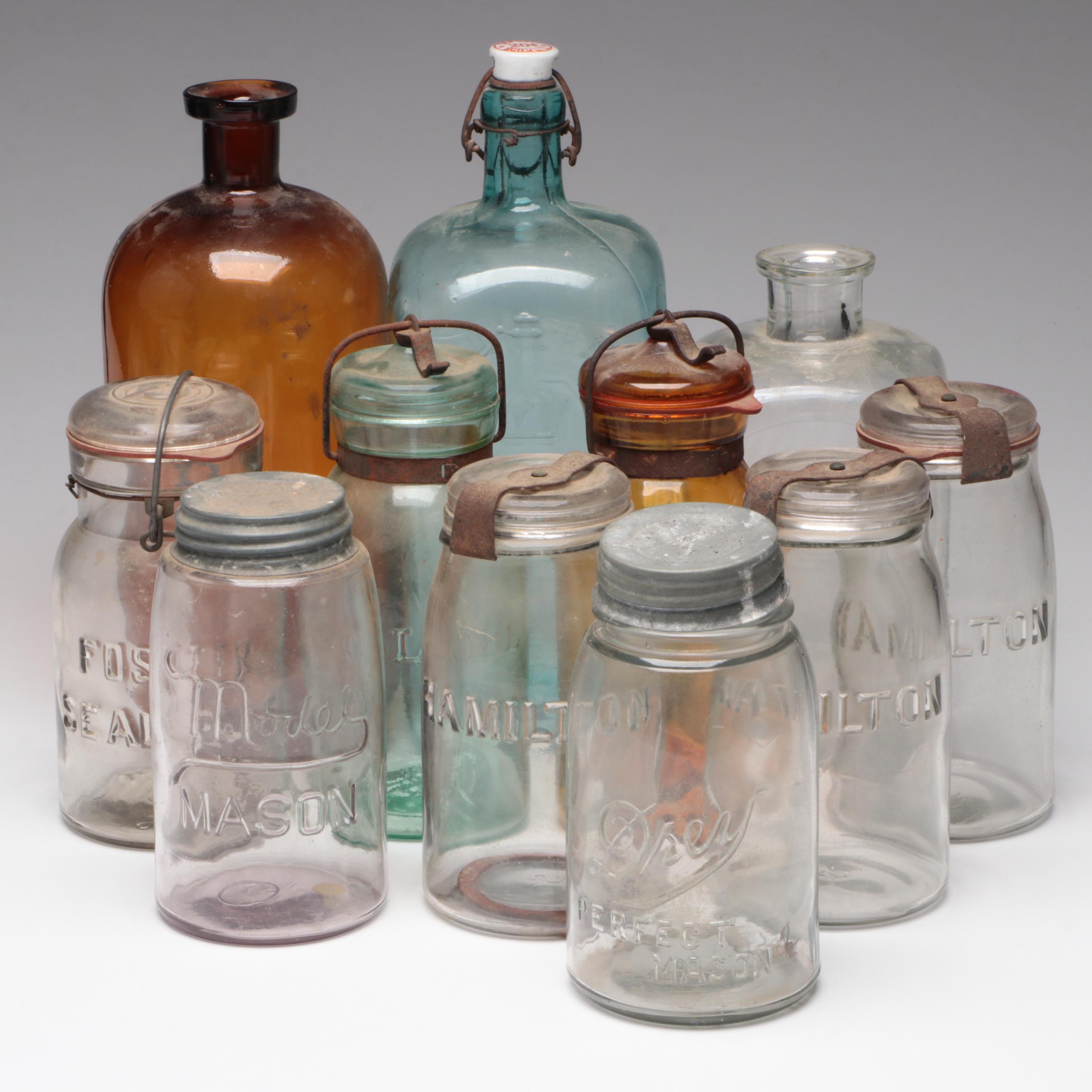 Embalmers Supply Co Glass Bottle with Carl H Schultz Glass Bottle and More