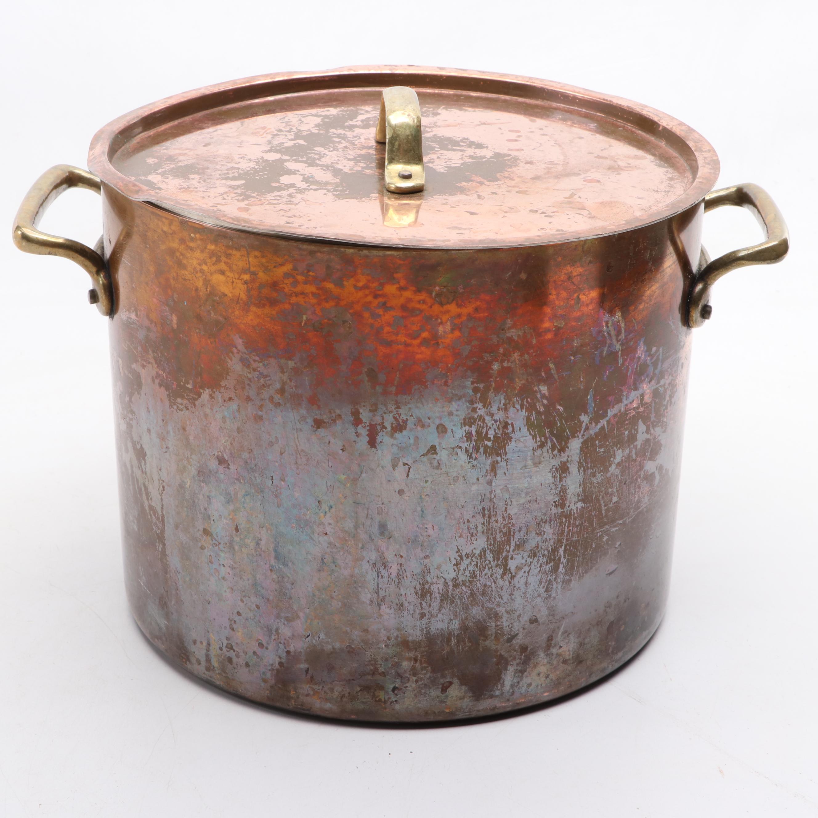 Portuguese Cataplana Pan with Other Copper and Brass Cookware