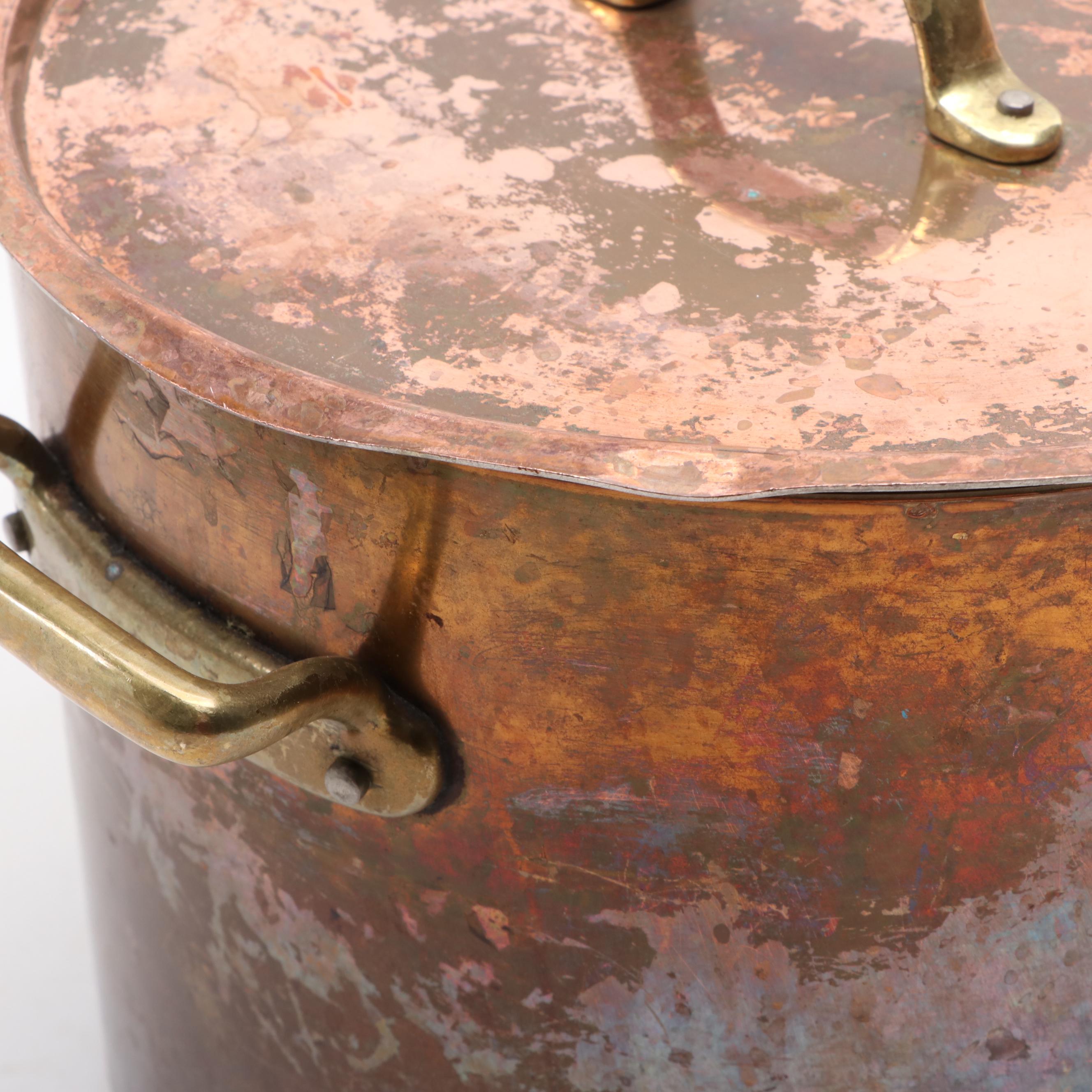 Portuguese Cataplana Pan with Other Copper and Brass Cookware