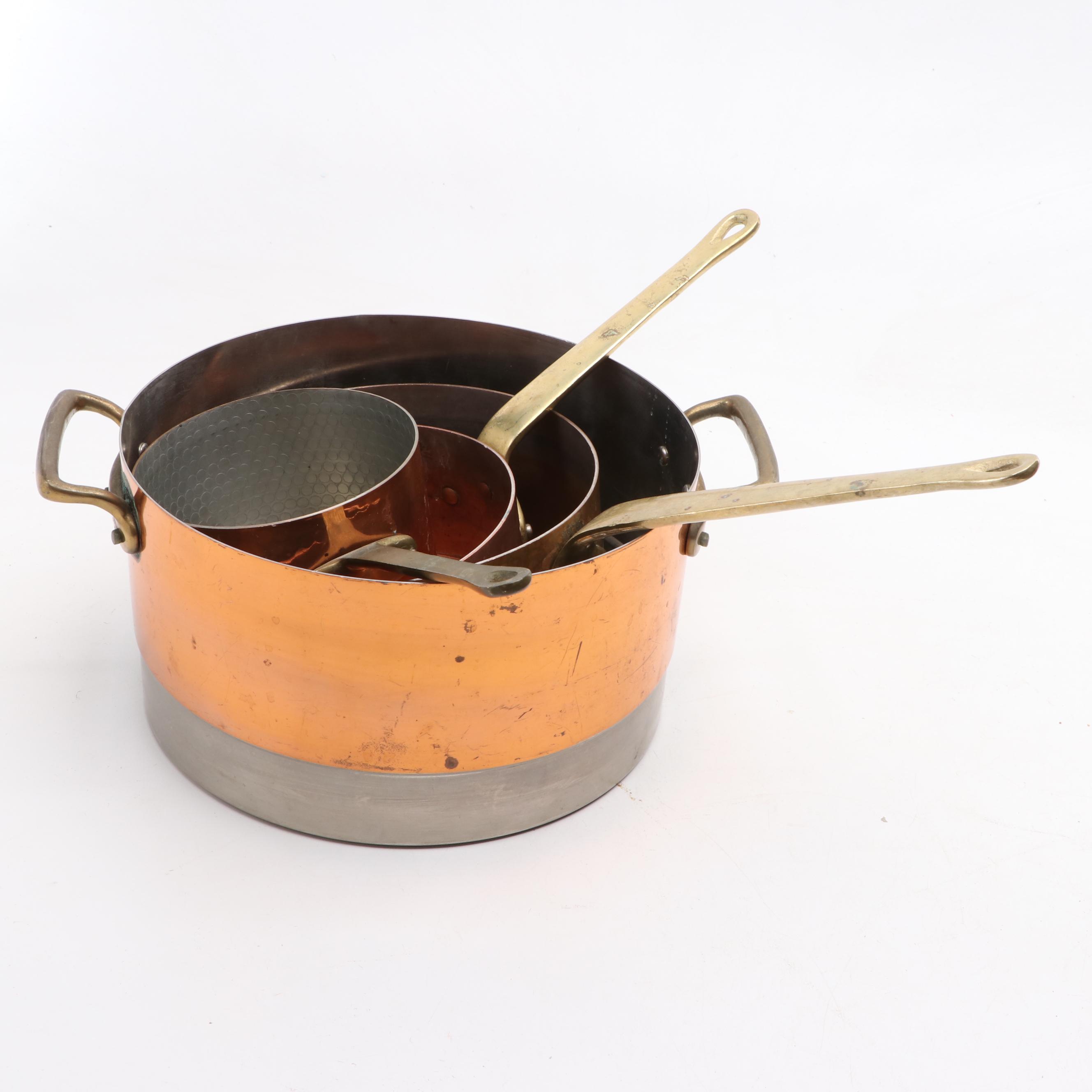 Portuguese Cataplana Pan with Other Copper and Brass Cookware