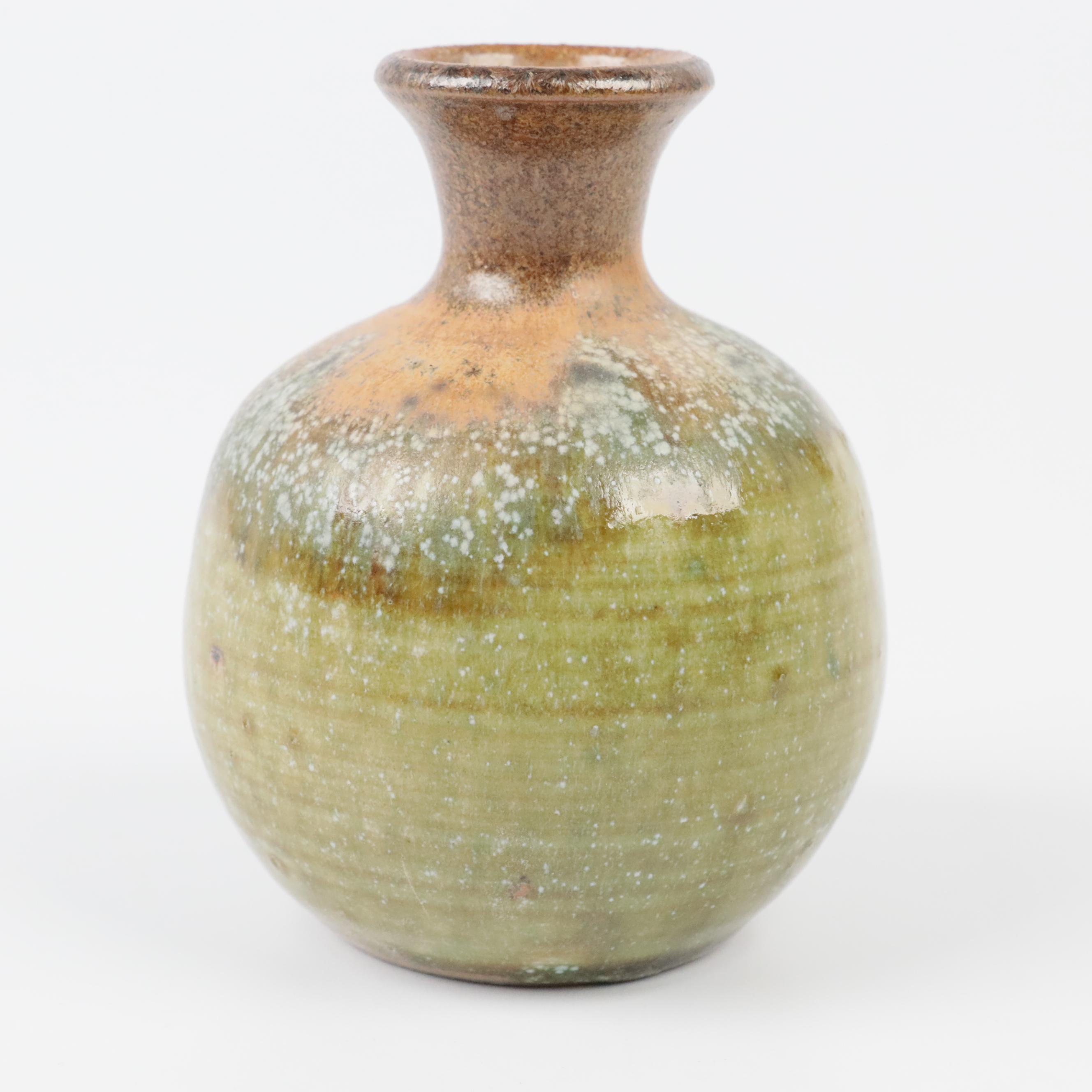 Signed Pigeon Forge Pottery Vase, Trivet, and Bowl