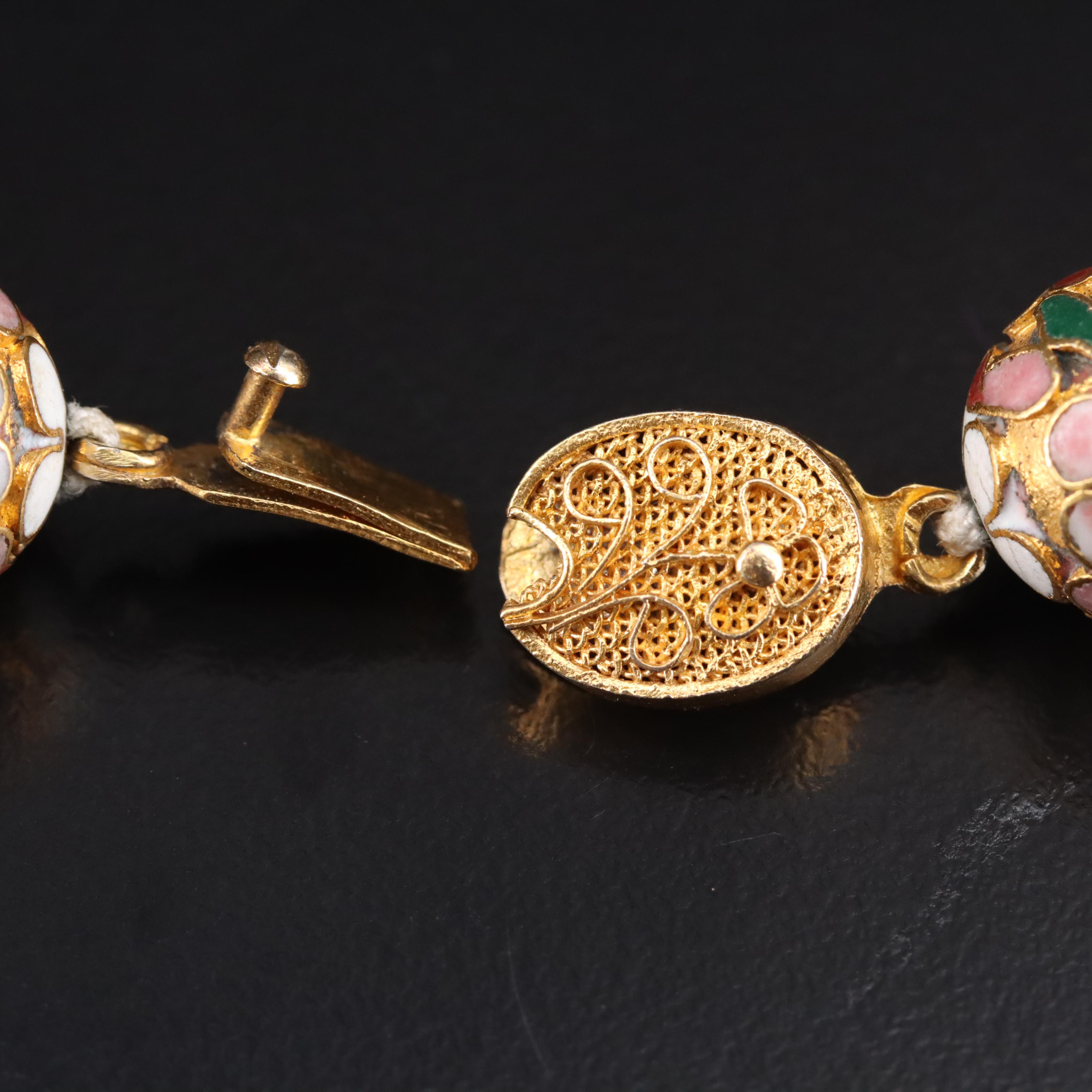 Cloisonné Enamel Bead Necklace