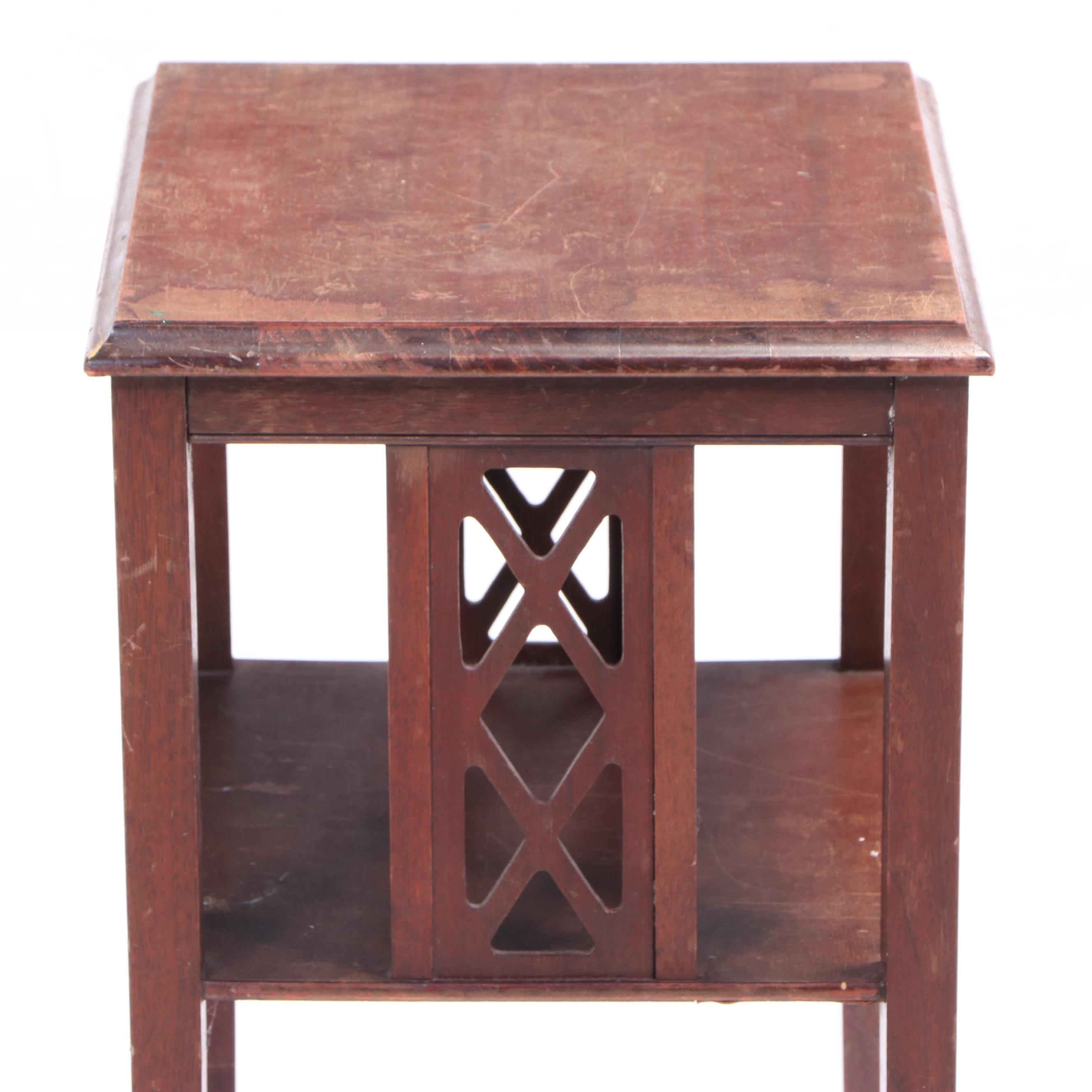 Neoclassical Style Mahogany Telephone Table