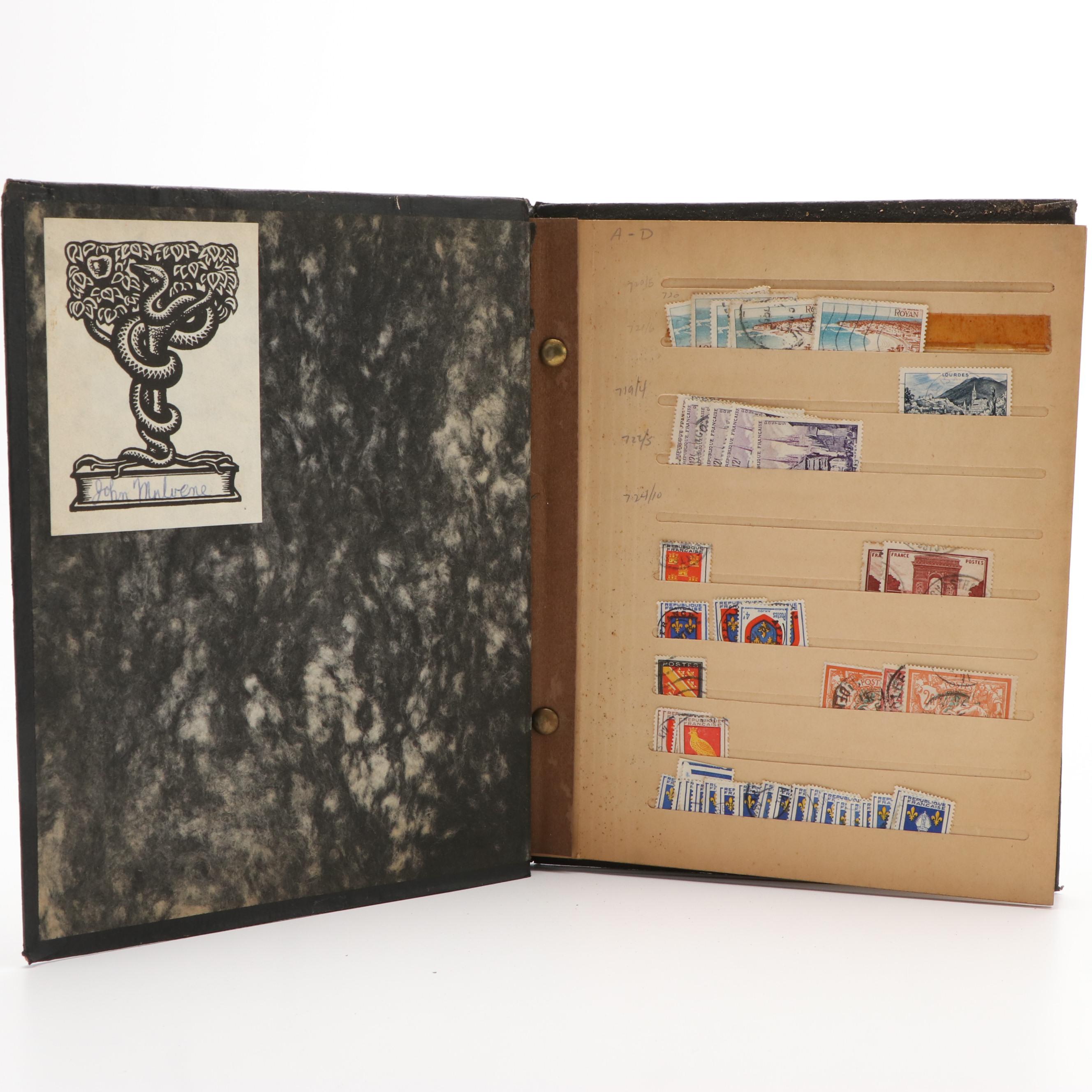 Eight Postage Stamp Stockbooks