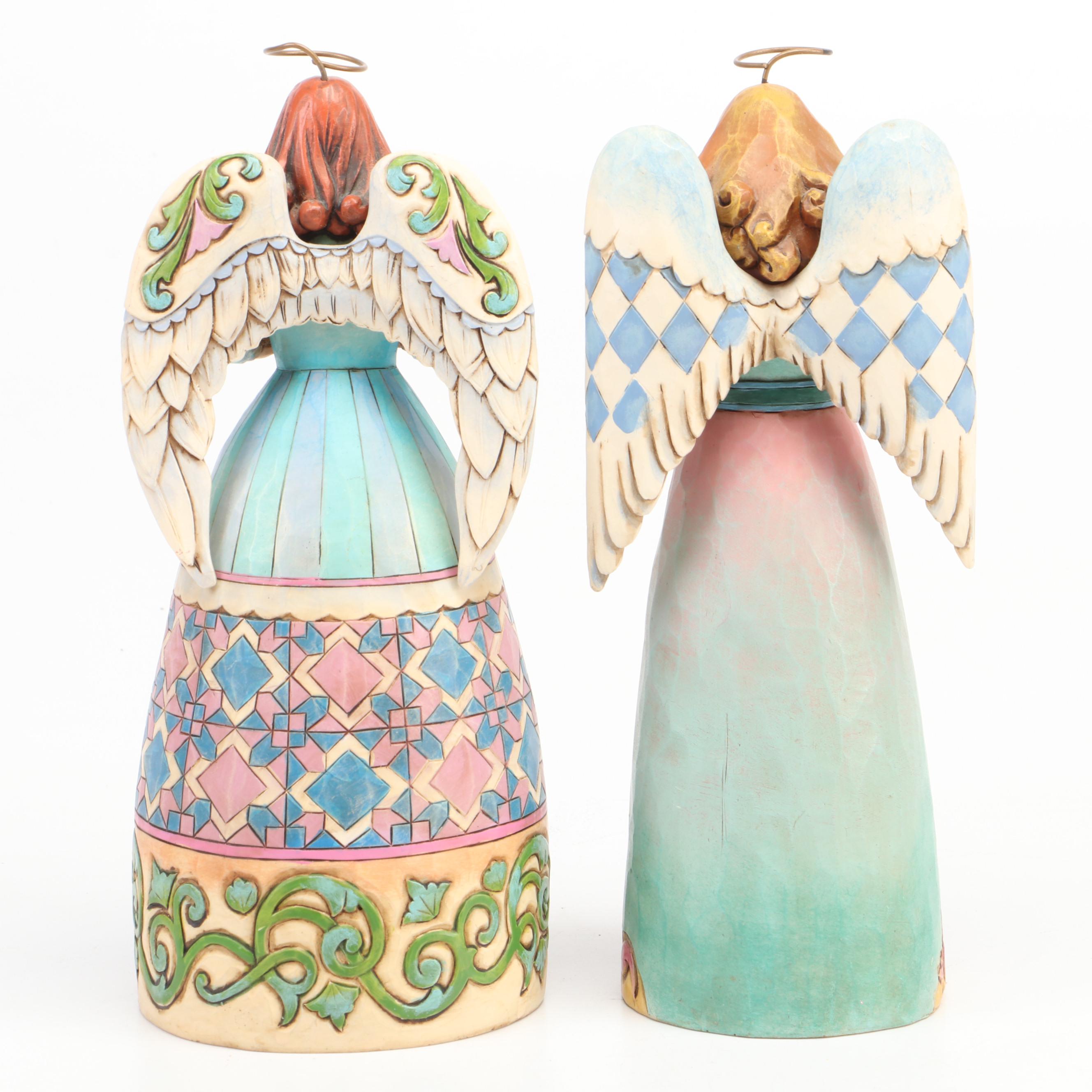 Jim Shore Heartwood Creek "Welcome All" and Other Jim Shore Resin Angel Figures