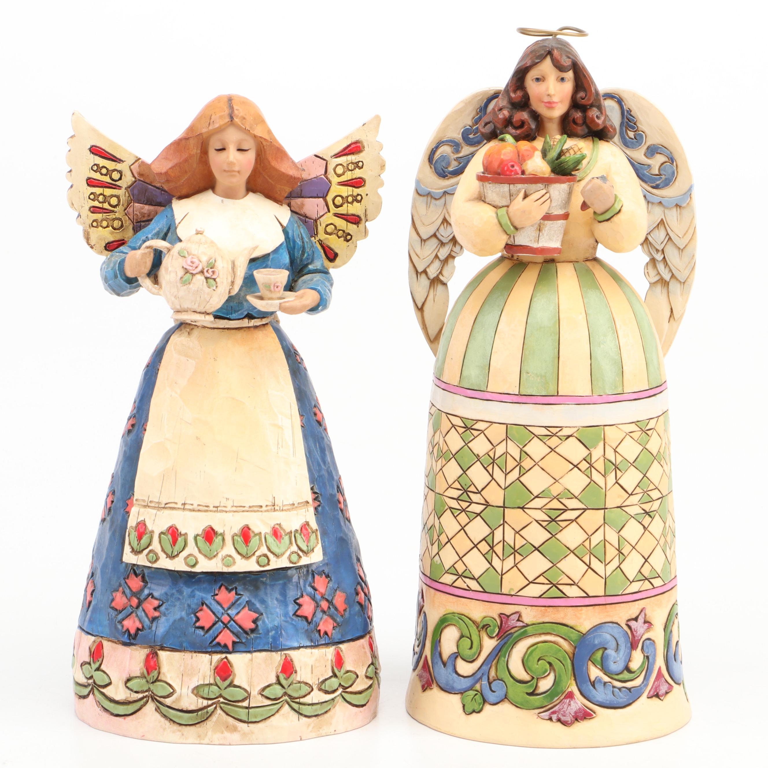 Jim Shore Heartwood Creek "Welcome All" and Other Jim Shore Resin Angel Figures