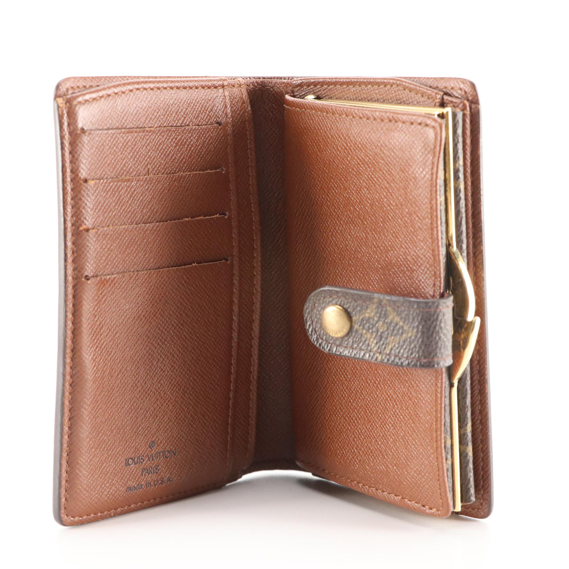 Louis Vuitton Porte Viennois Kiss Lock Coin Purse Wallet in Monogram Canvas