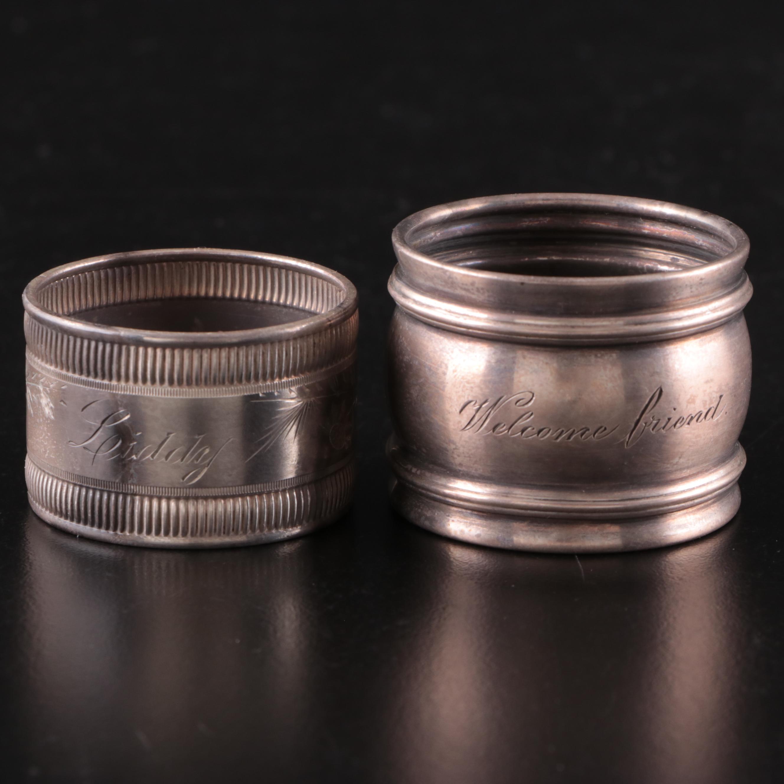 Gorham and other Sterling and Silver Plate Napkin Rings