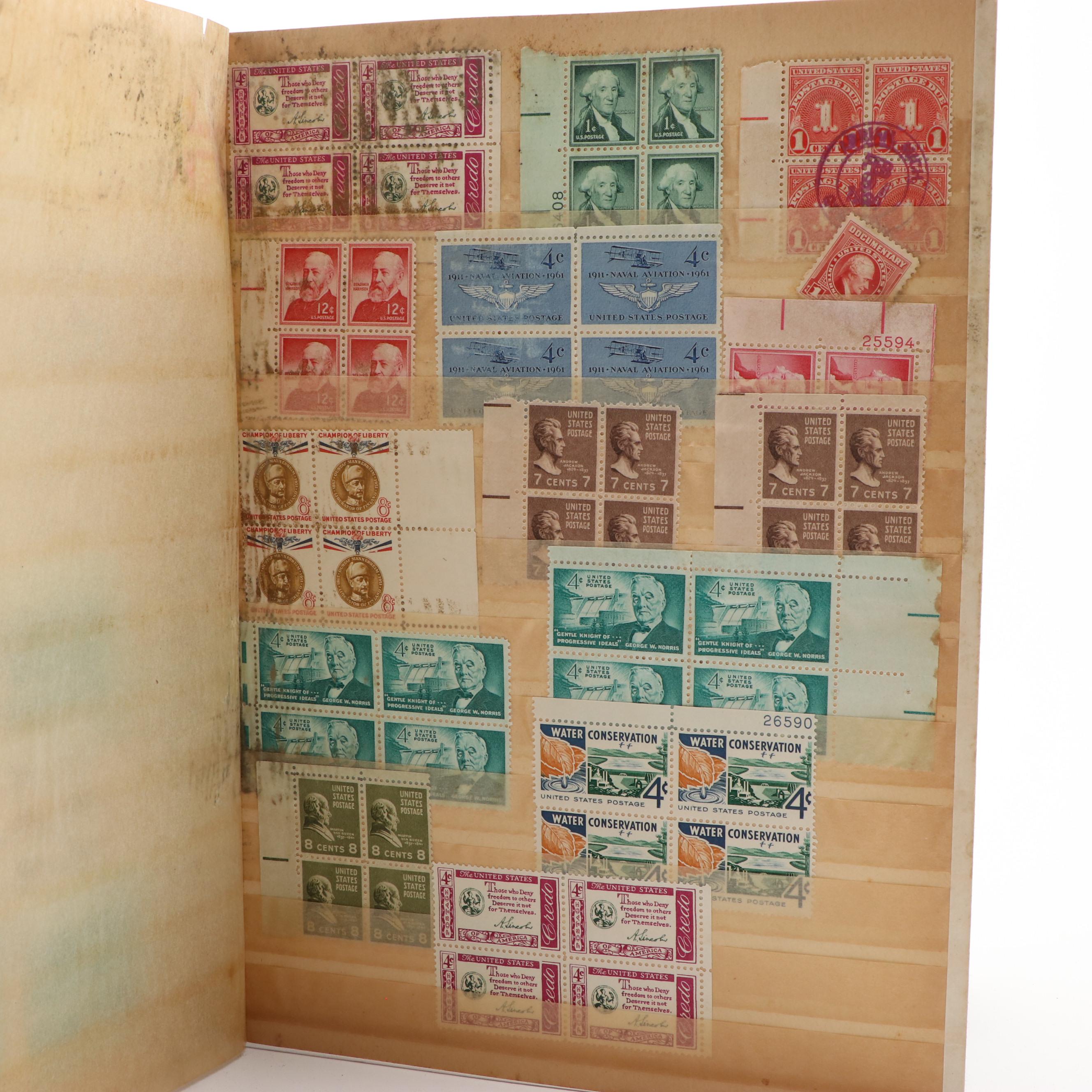 Four Postage Stamp Dealer Stockbooks