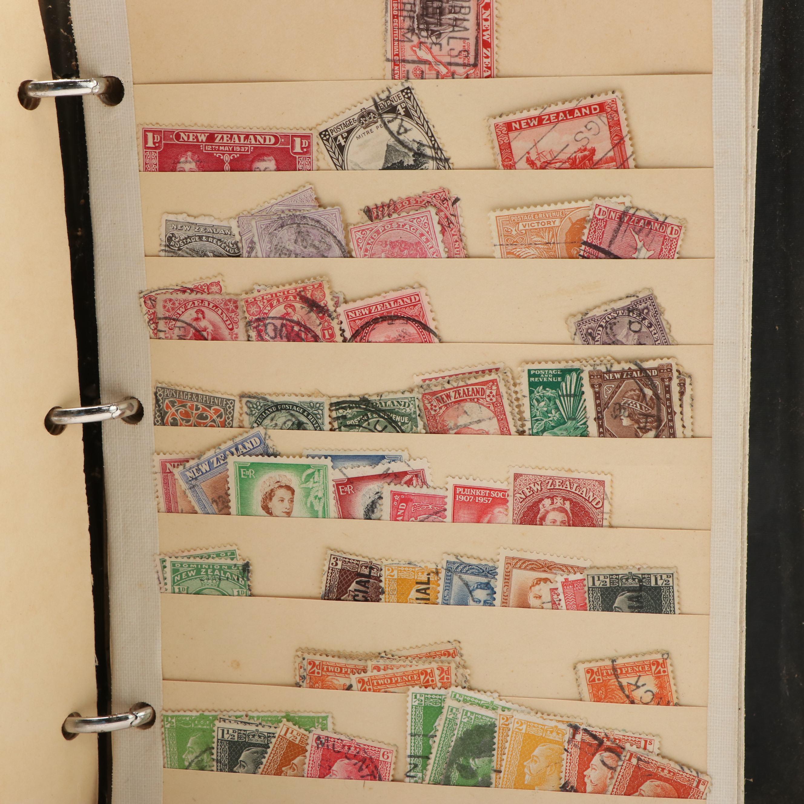 Four Postage Stamp Dealer Stockbooks