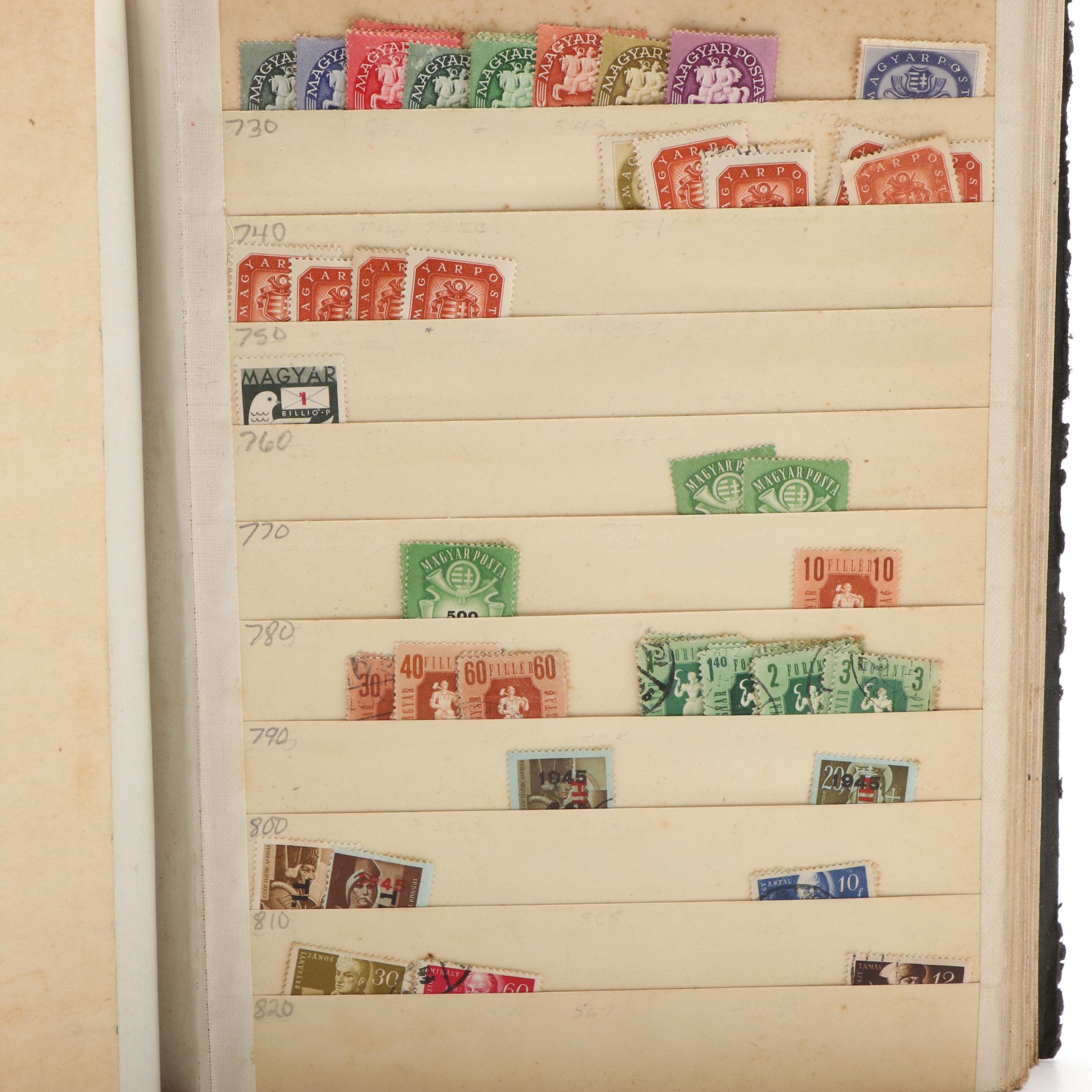 Four Postage Stamp Dealer Stockbooks