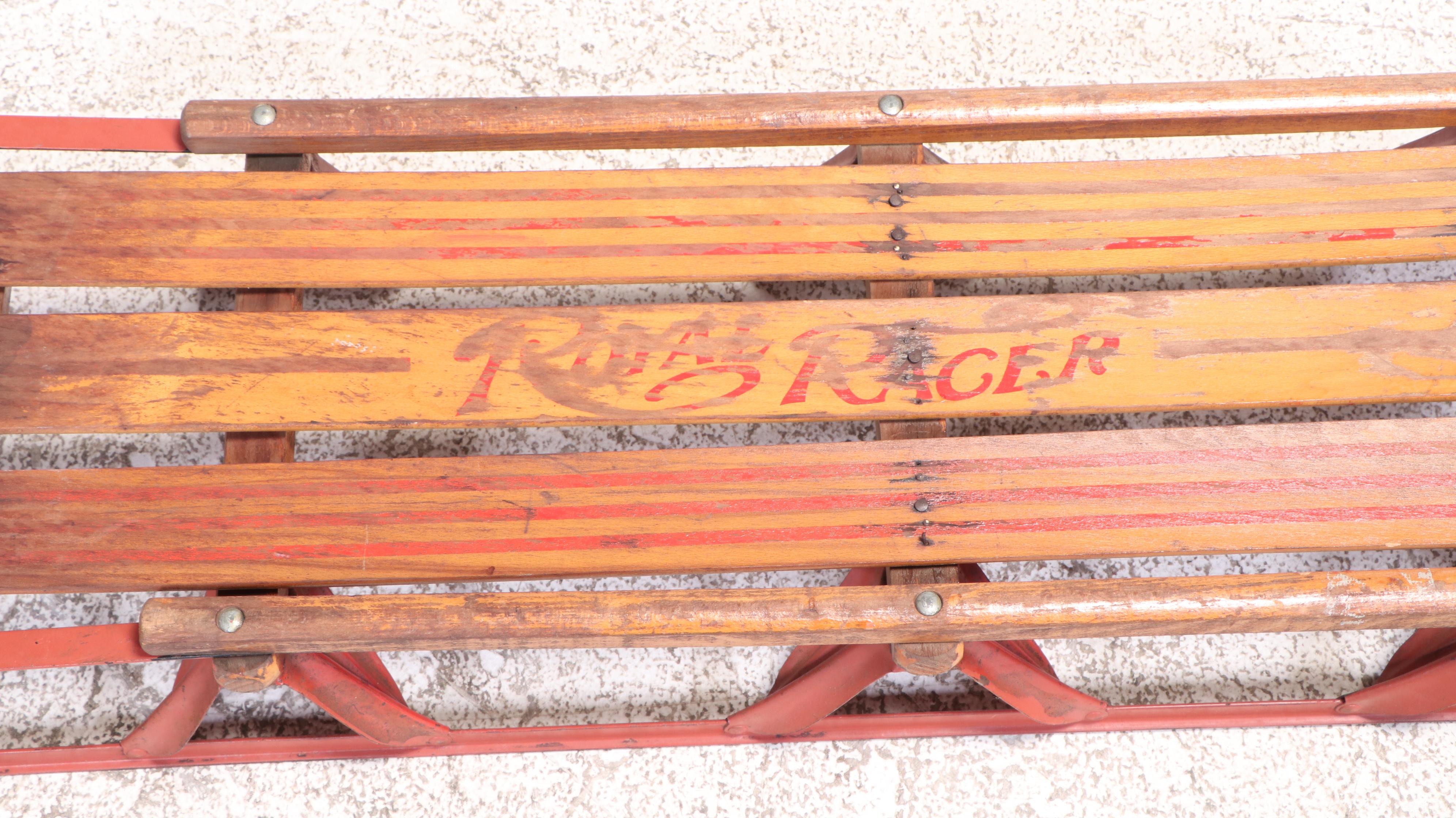 Royal Racer Metal Rail Sled, Mid-20th Century