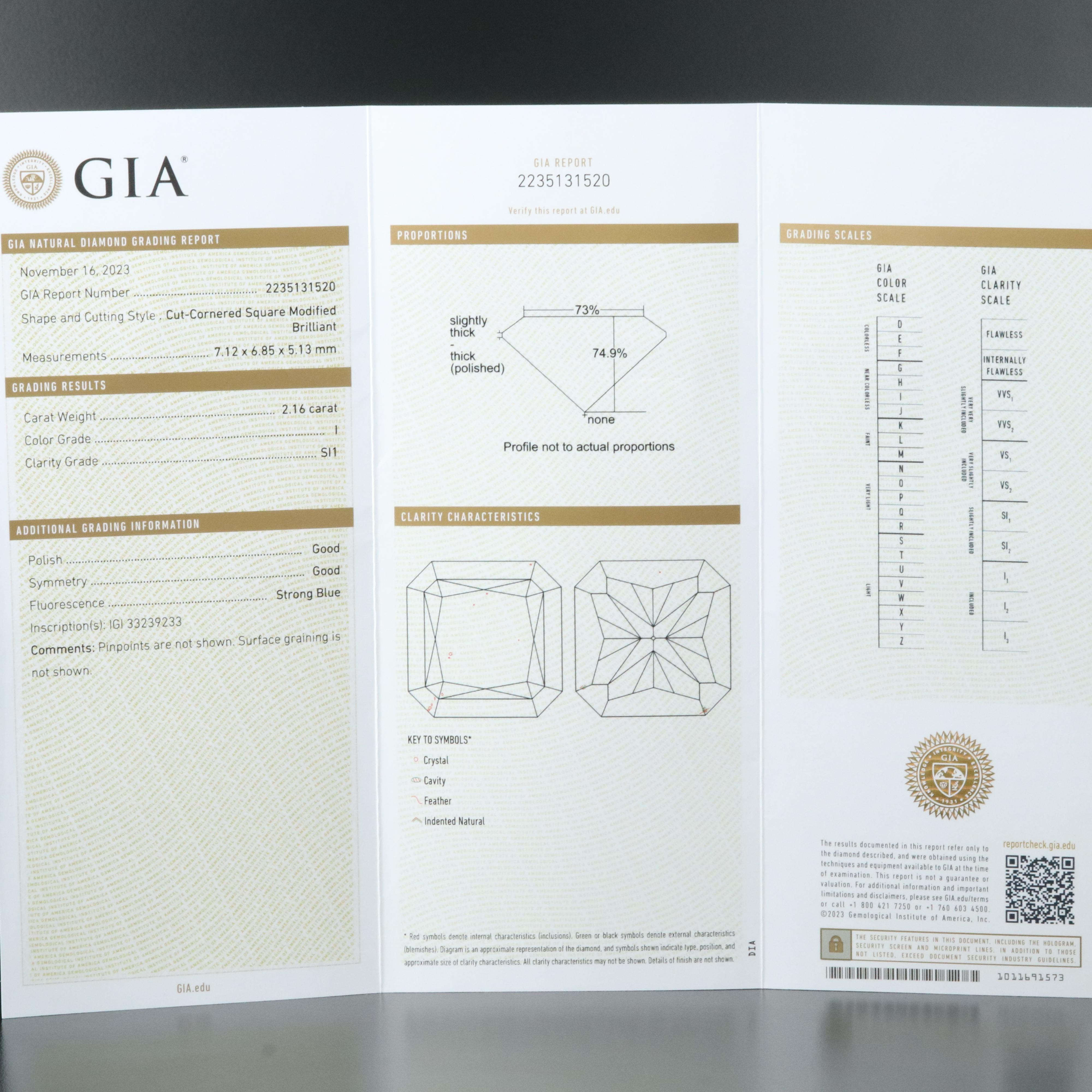 Loose 2.16 CT Diamond with GIA Report