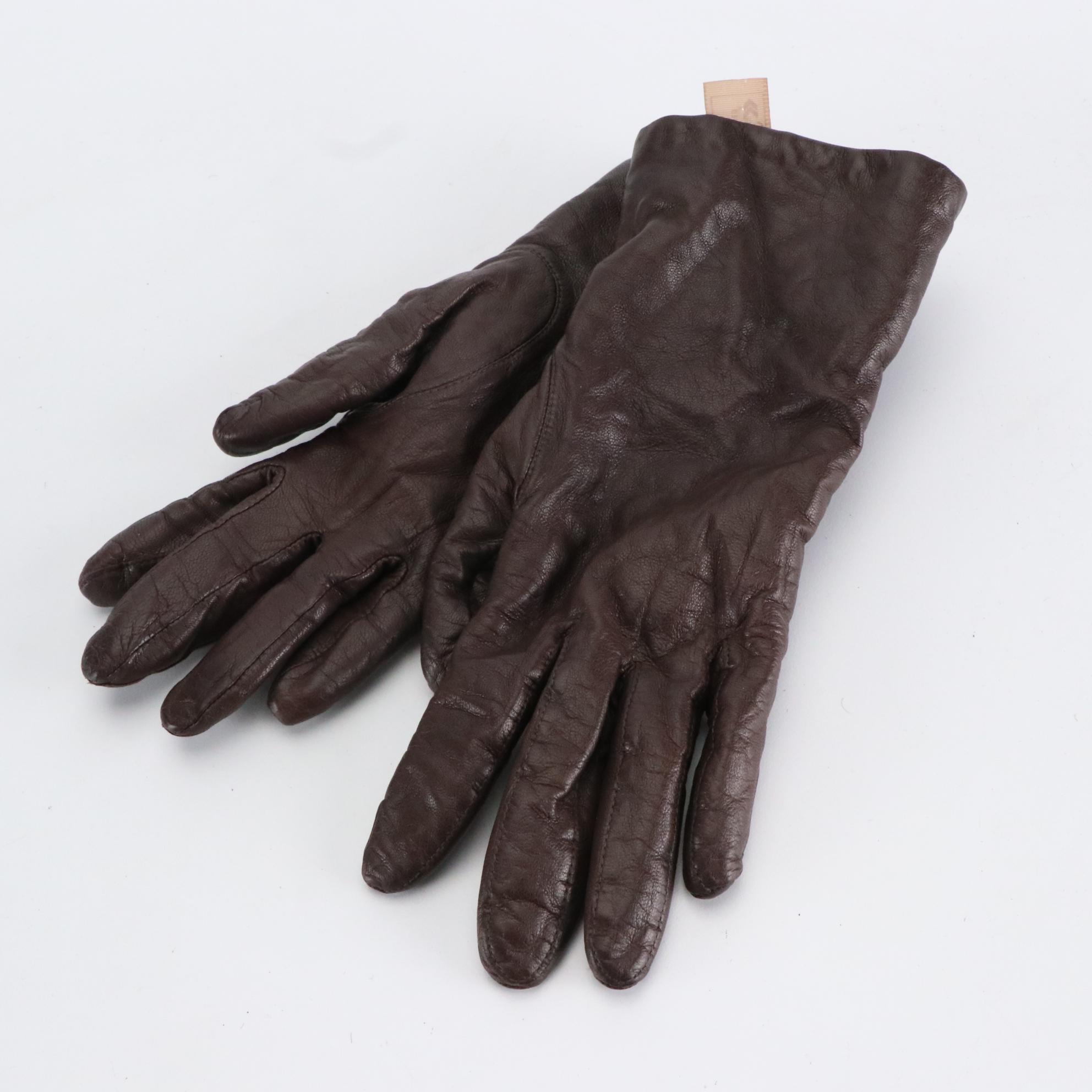 Albert Kaufman Full Length Mocha Lunaraine Mink Fur Coat with Ear Muffs & Gloves