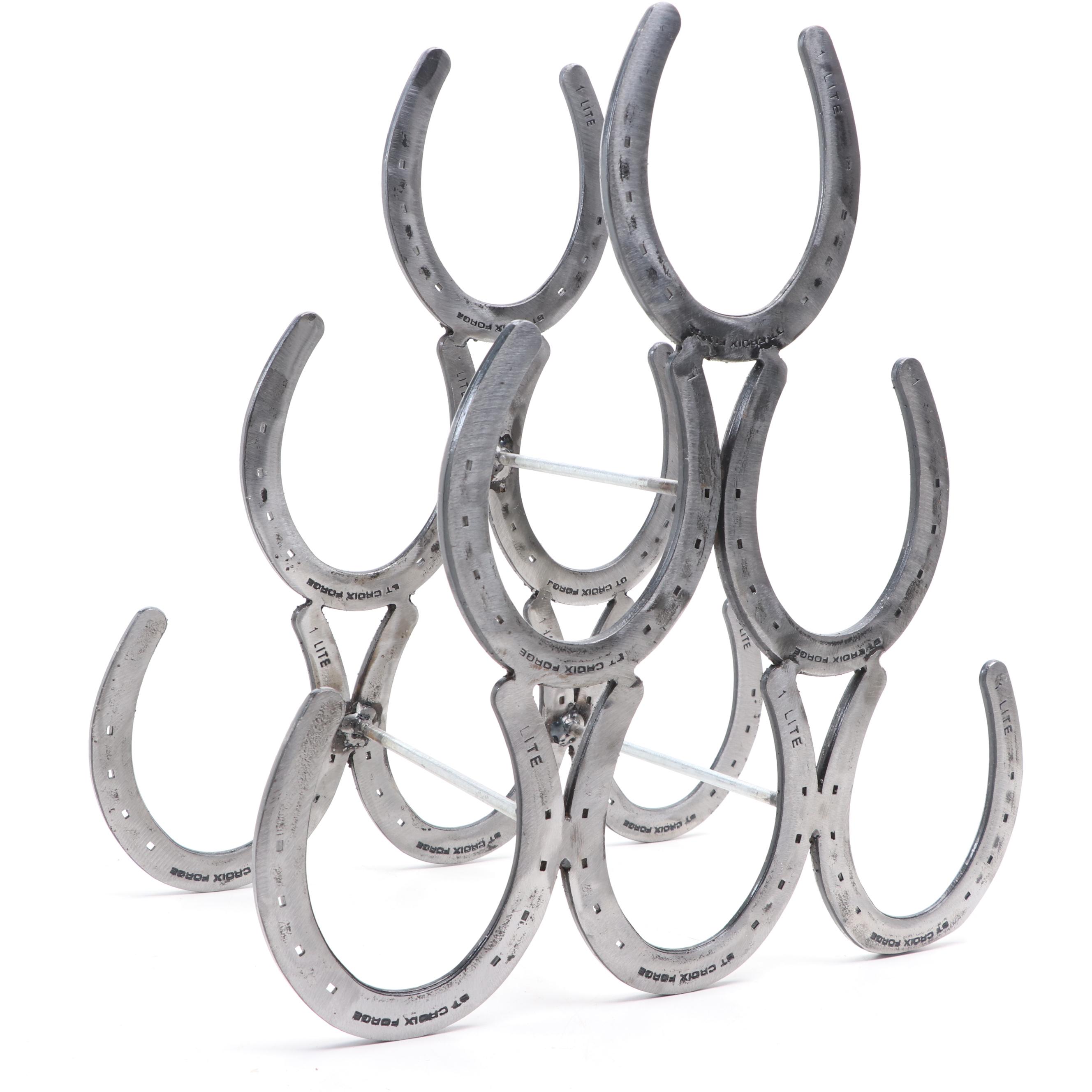 St. Croix Horseshoe Wine Bottle Rack EBTH