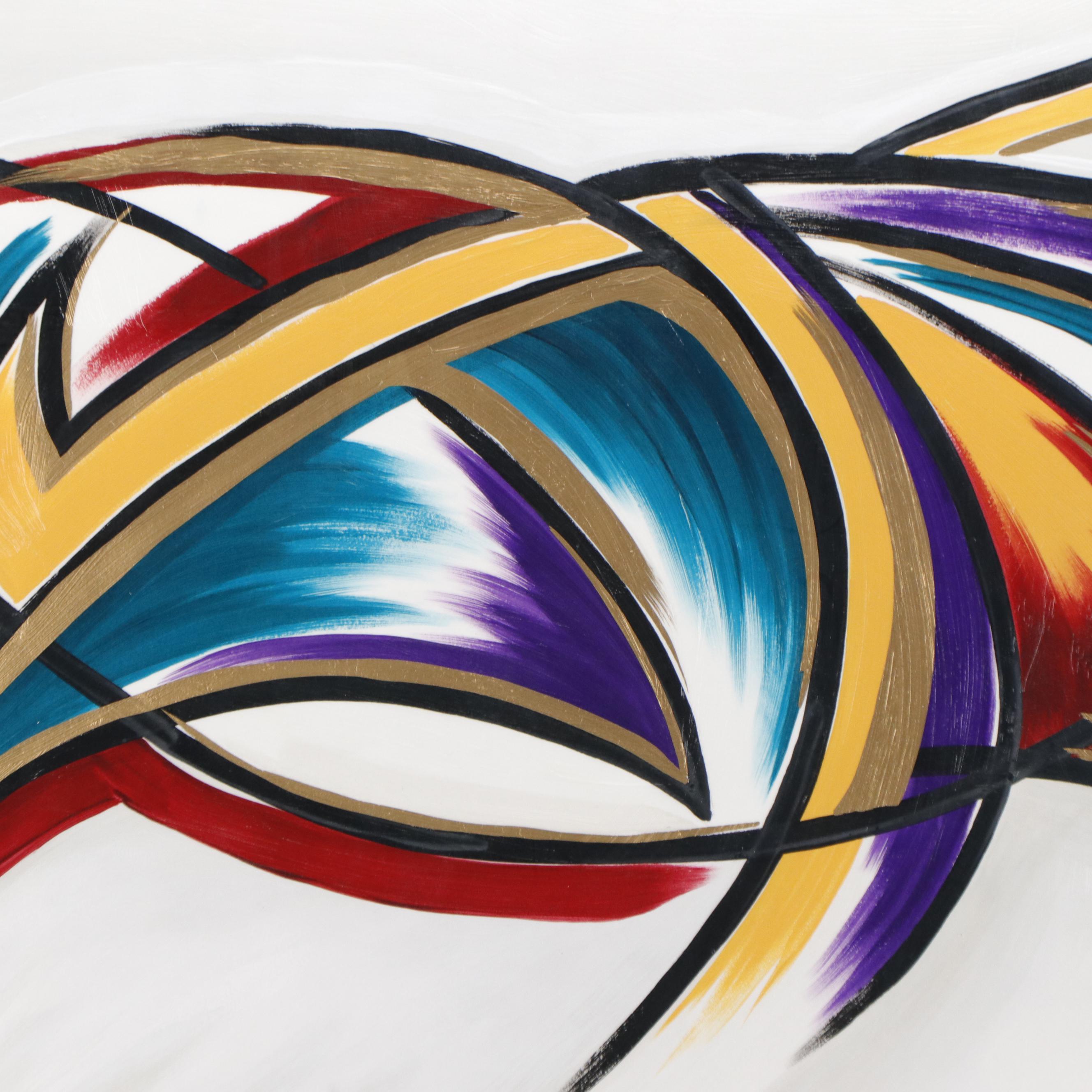 Abstract Expresionistic Style Monoprint "Evolution," 1998