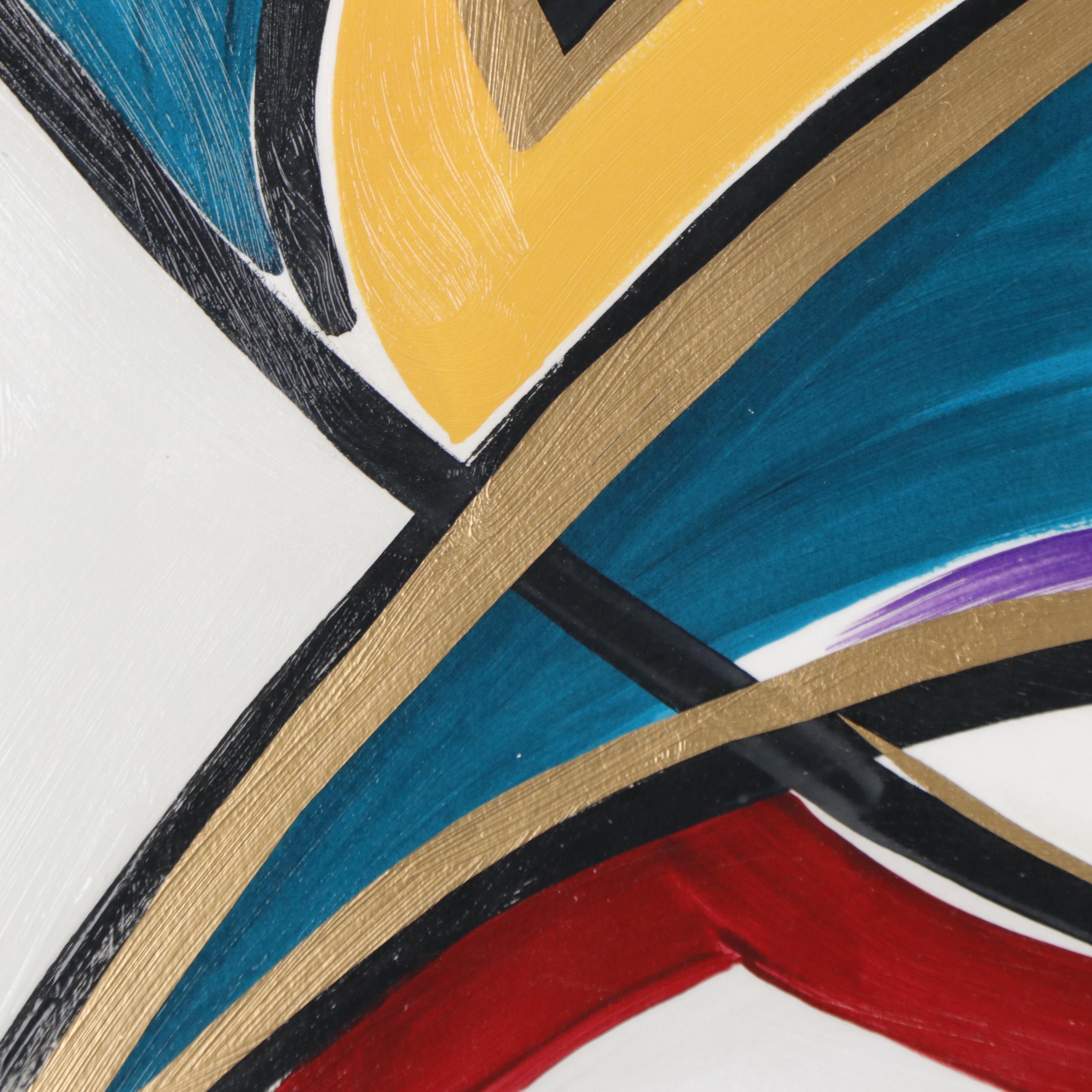 Abstract Expresionistic Style Monoprint "Evolution," 1998