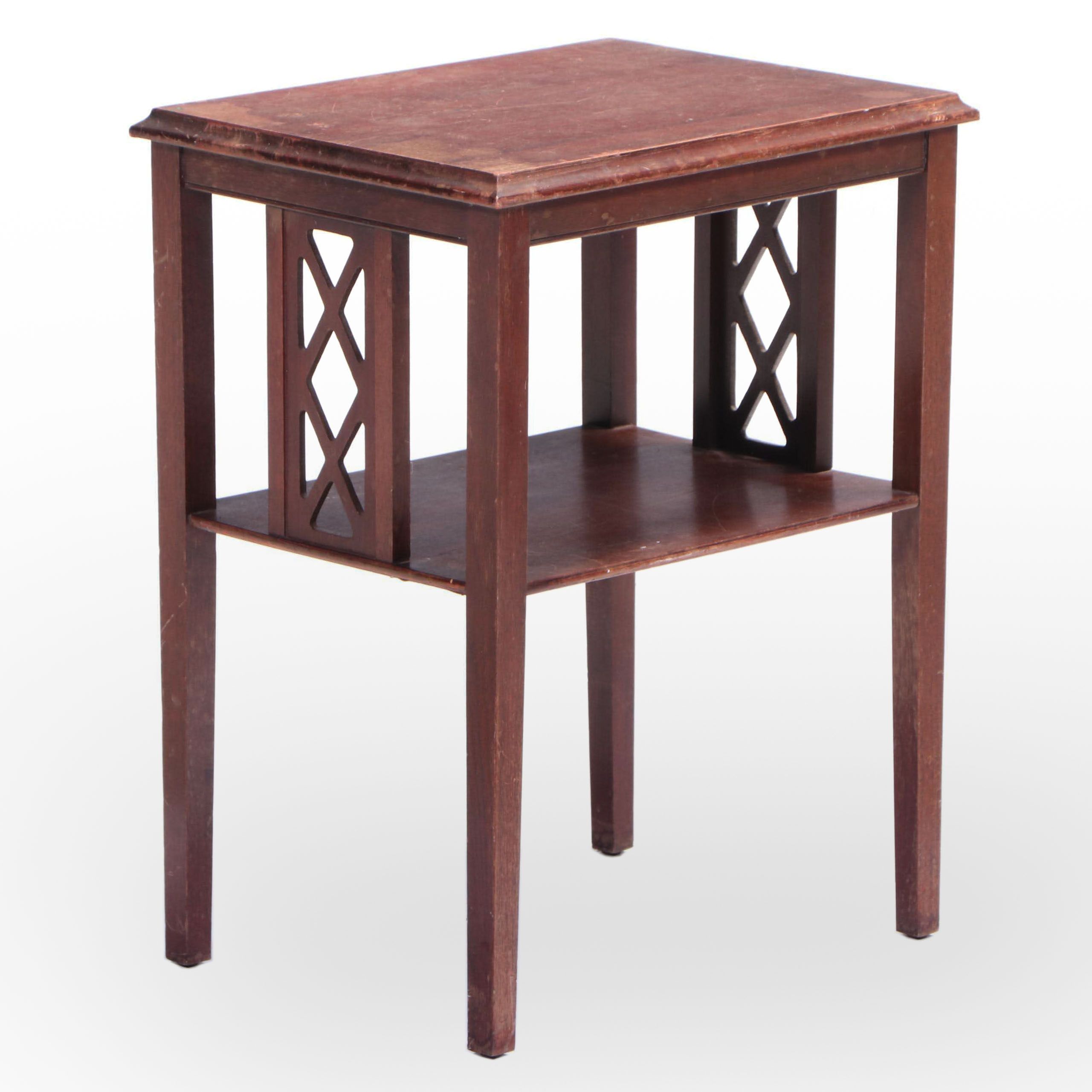 Neoclassical Style Mahogany Telephone Table