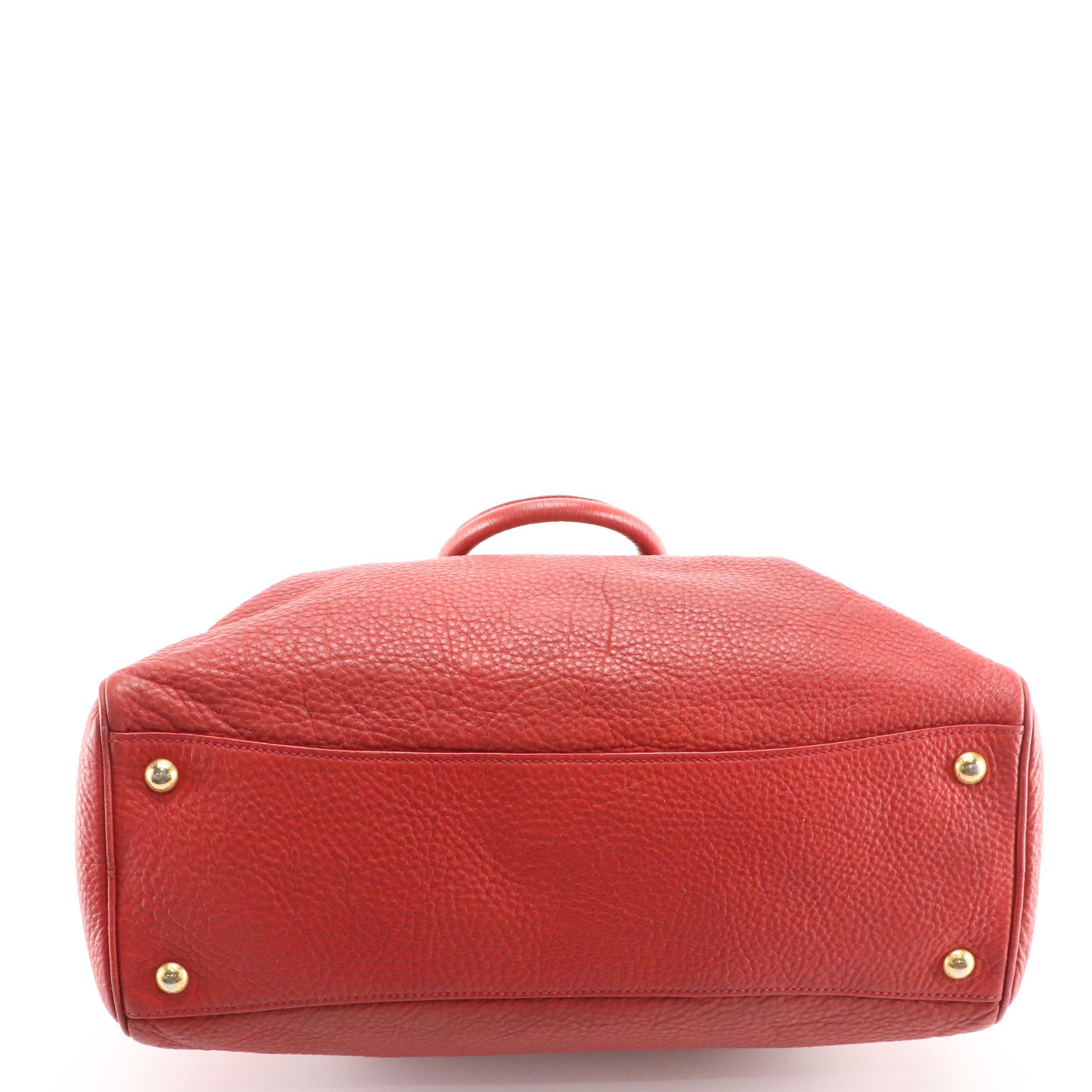 Prada Two-Way Top Handle Bag BL0778 in Vitello Daino Leather