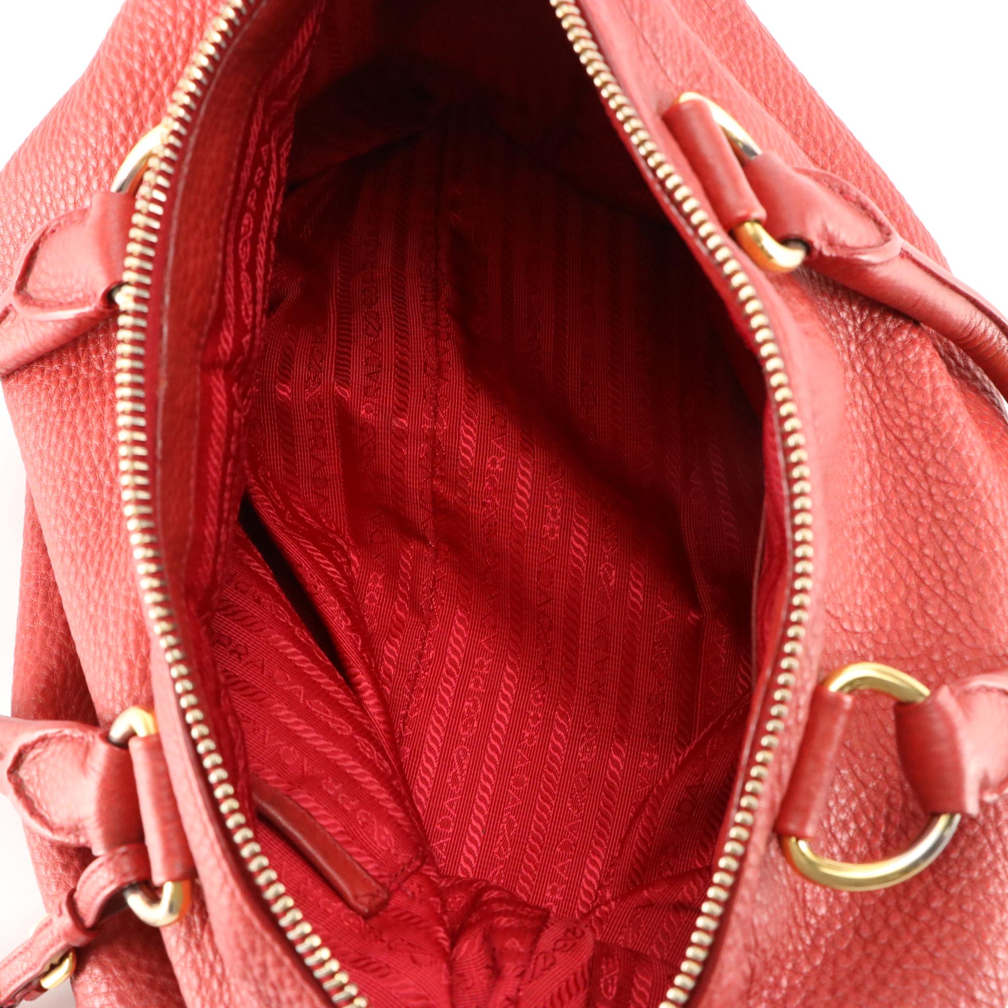 Prada Two-Way Top Handle Bag BL0778 in Vitello Daino Leather