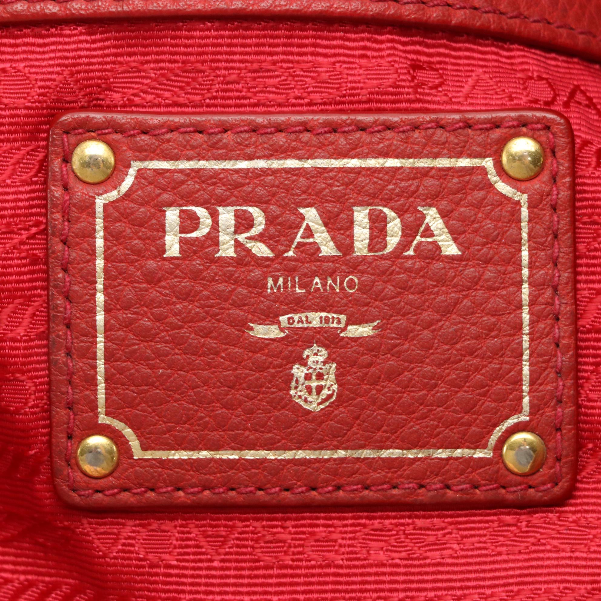 Prada Two-Way Top Handle Bag BL0778 in Vitello Daino Leather