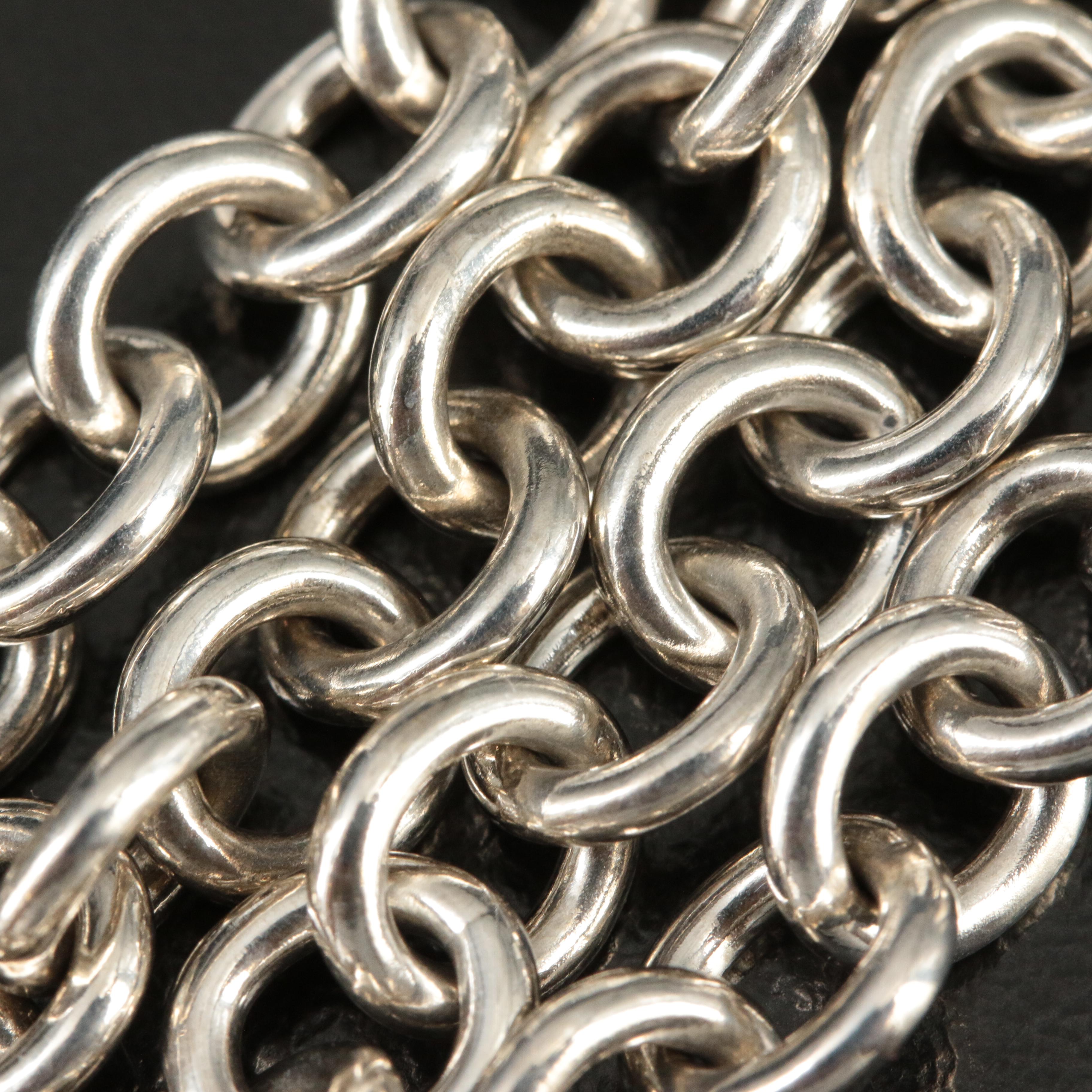 Tiffany & Co. "1837" Sterling Interlocking Circles Clasp Necklace