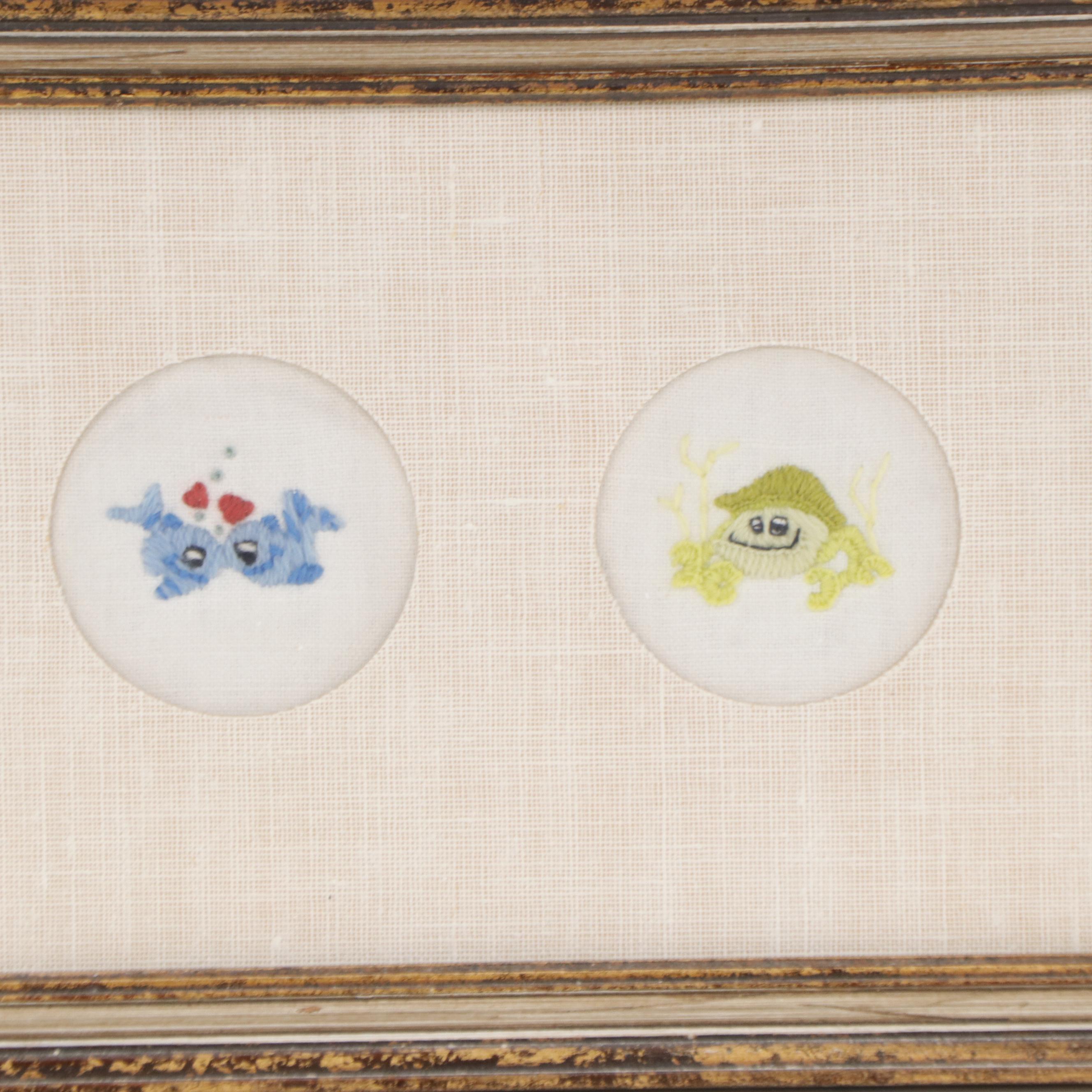 Hand-Embroidered Textiles of Sea Creatures