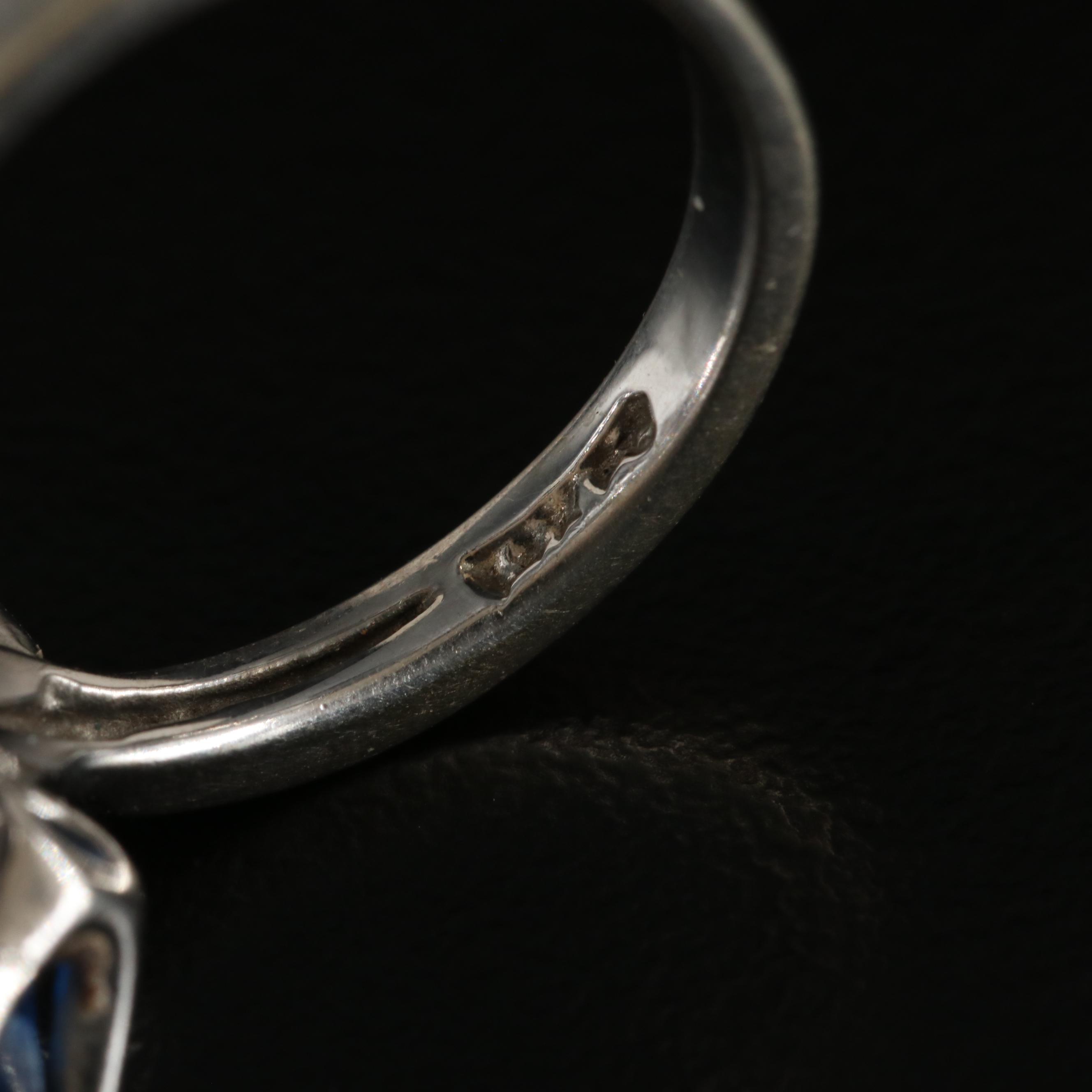 14K Sapphire, Ruby, Spinel and Garnet Glass Doublet Scroll Ring