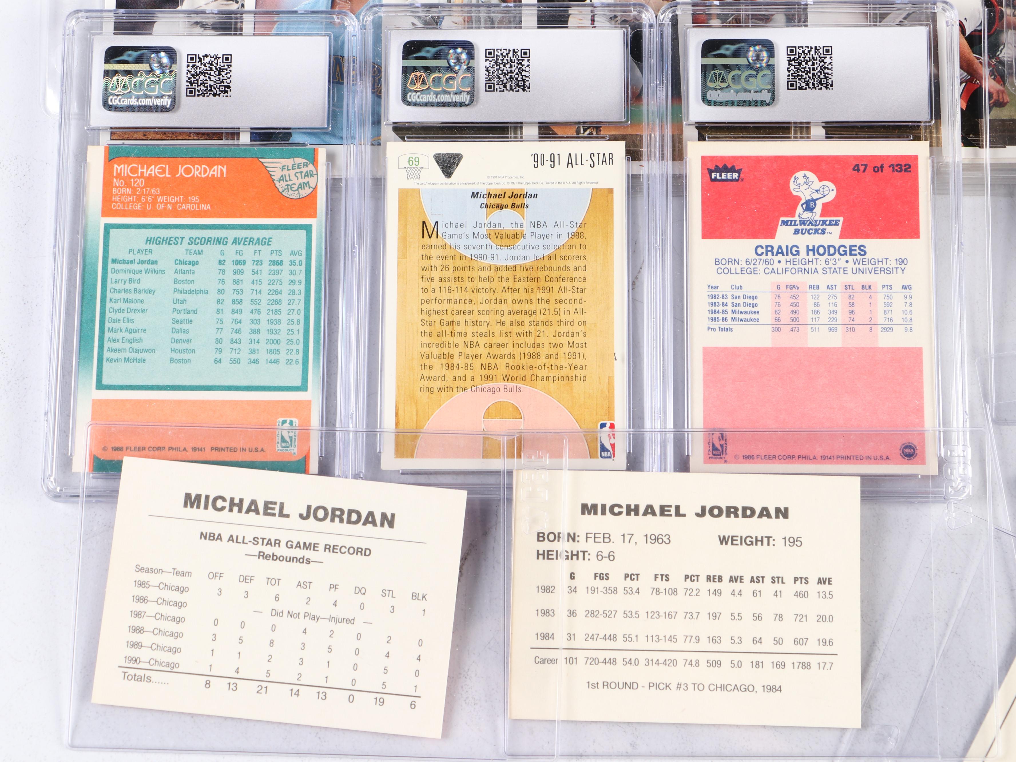 Topps with Other Sports Cards Featuring Graded Michael Jordan and More